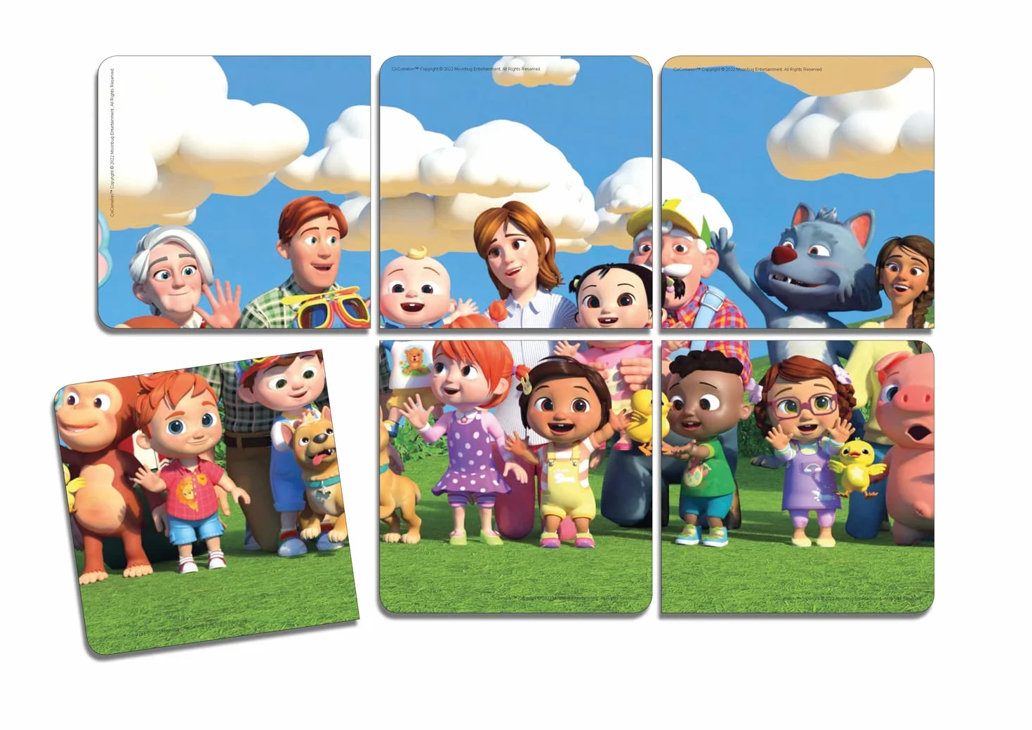 CoComelon Pocket Library: 6 little illustrated board books about JJ, his family and friends – perfect for pre-schoolers!