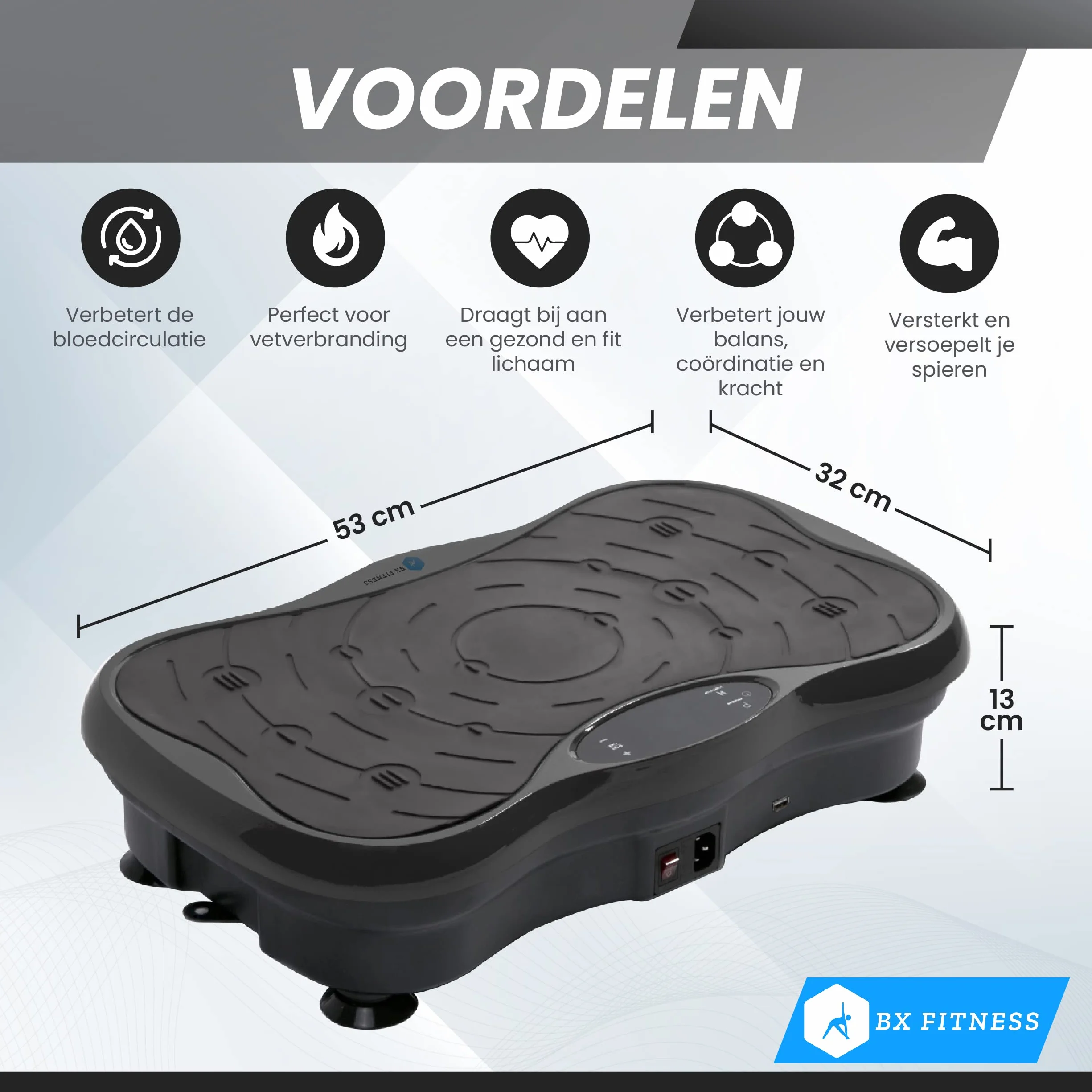 Fitness Body Platforma wibracyjna 360 czarna