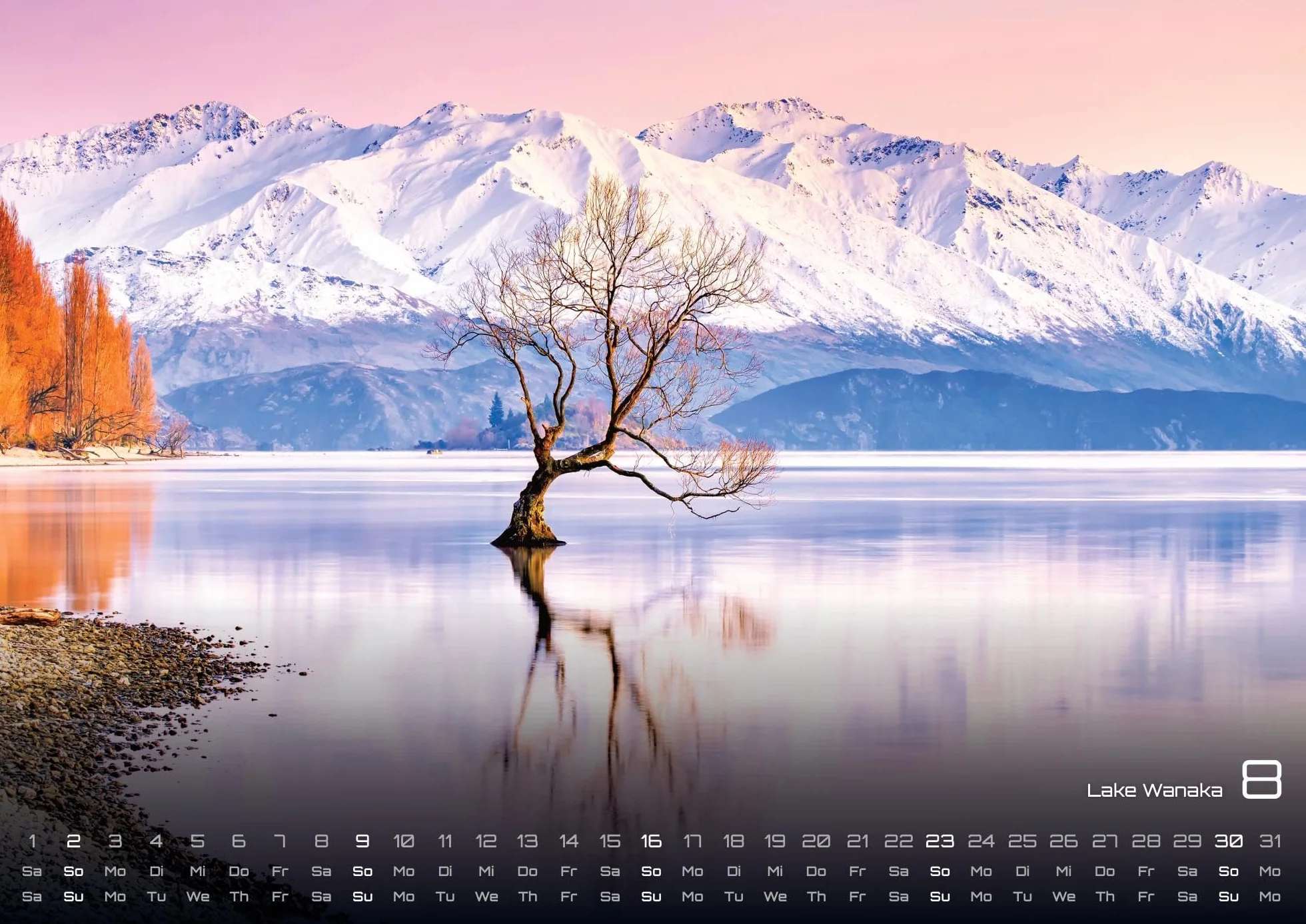 Neuseeland - Das Land der langen weißen Wolke - 2026 - Kalender DIN A2: Der Wandkalender mit den schönsten Motiven aus Neuseeland für das Jahr 2026 im extragroßen Format DIN A2 (ca. 60 x 42 cm)!