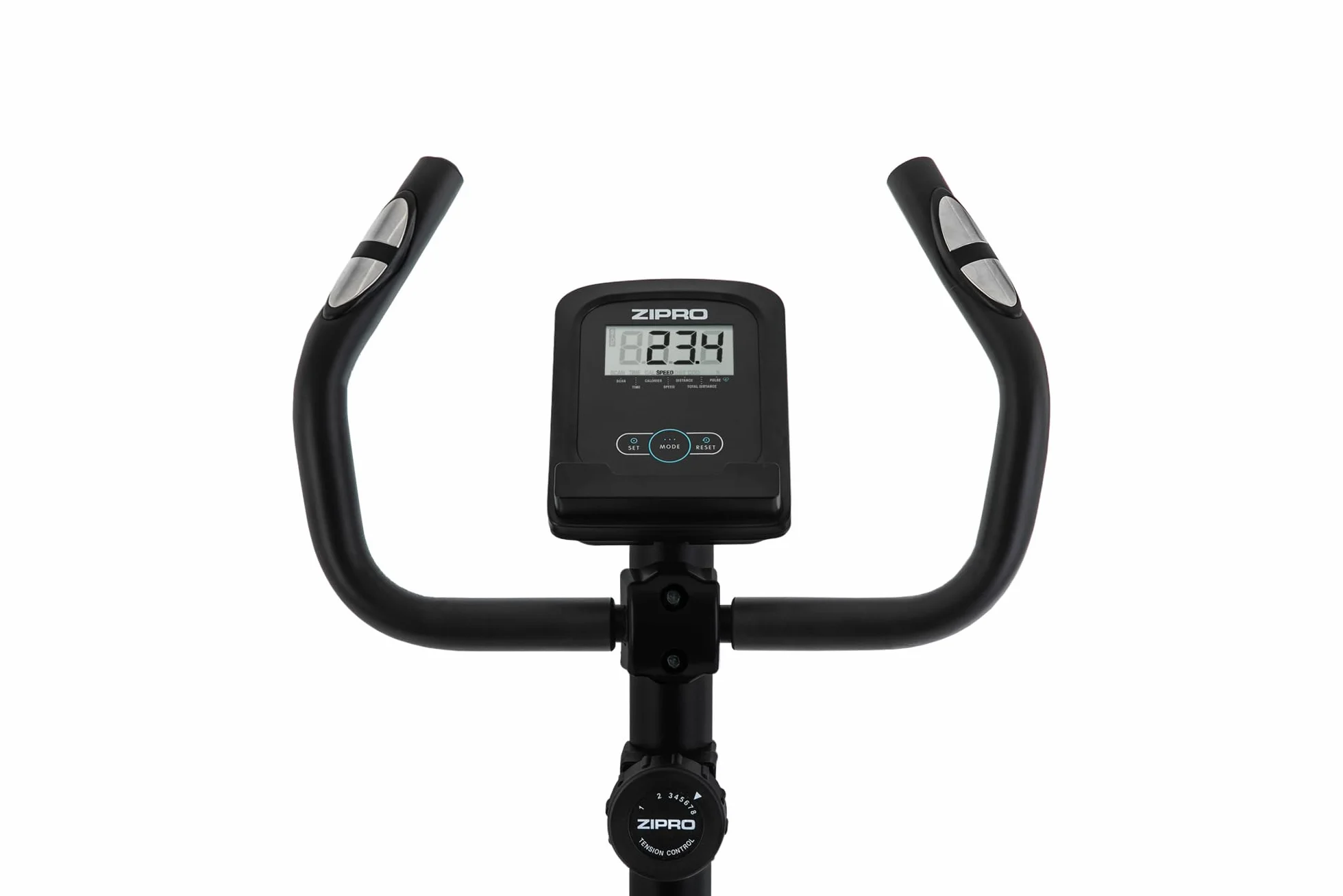 ZIPRO Rower Treningowy z 8 Stopniowym Oporem Magnetycznym, Uchwytem na Telefon, Wyświetlaczem LCD, Regulowanym i Wygodnym Siodełkiem, Lekki Rower Stacjonarny do Treningu Cardio w Domu (One S)