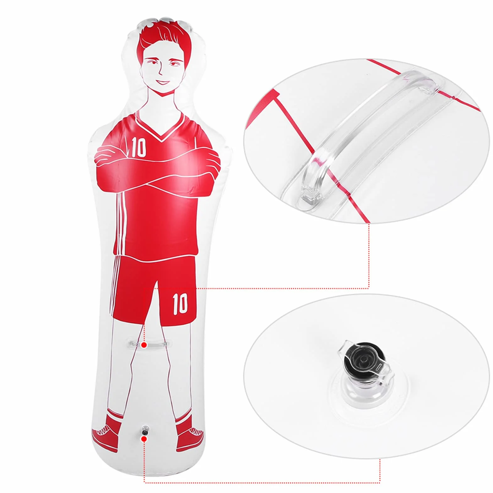 Ejoyous Dummy piłka nożna, 160 cm, nadmuchiwany trener piłki nożnej, manekin, bramkarz, sprzęt treningowy, do ćwiczeń piłki nożnej i dryblingu, do treningu bokserskiego