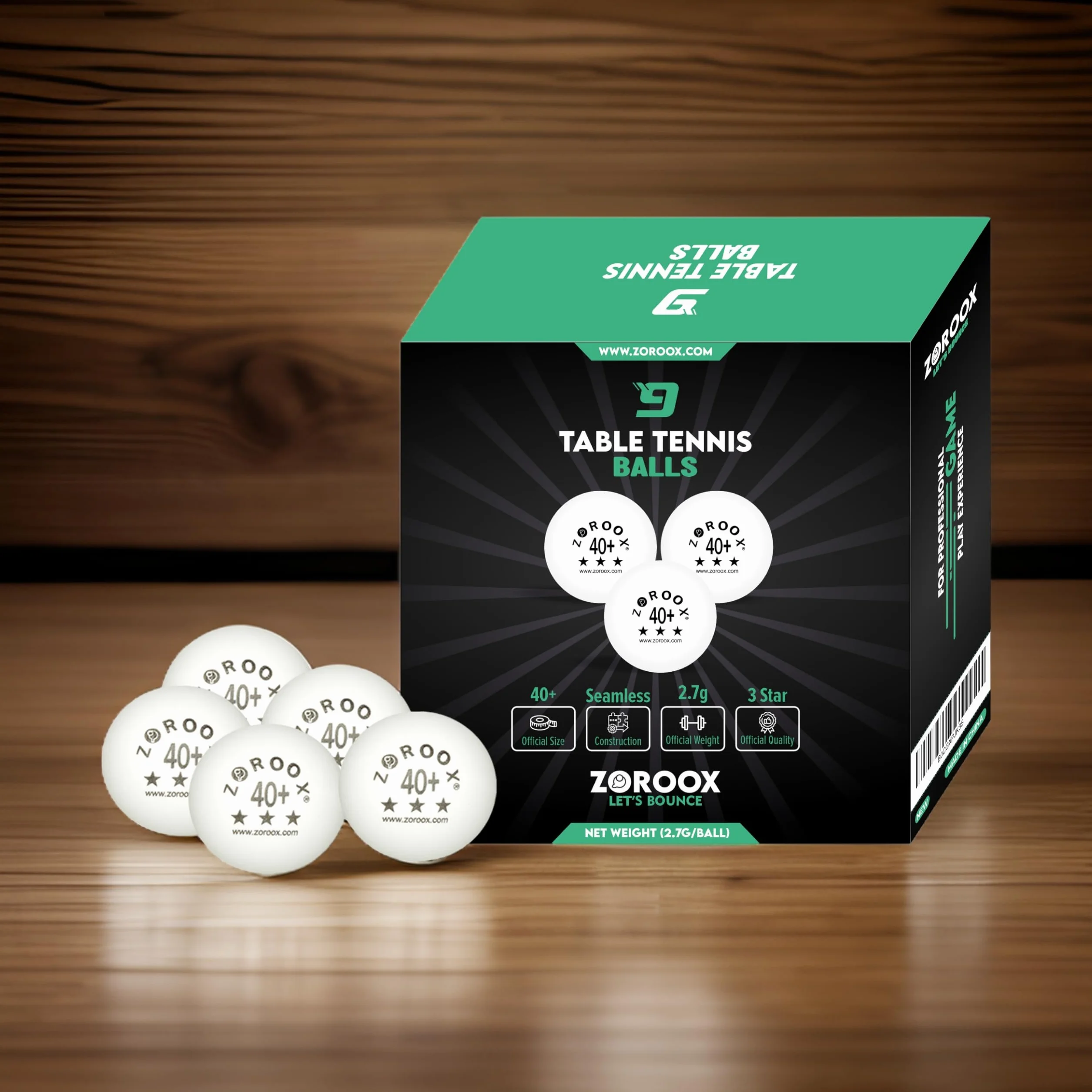 ZOROOOX Wysokowydajne 3-gwiazdkowe Piłki do tenisa stołowego | 9, 18, 36 lub 72 | Pomarańczowy lub biały | Ponad 40 konkurs ABS Ping Pong Balls