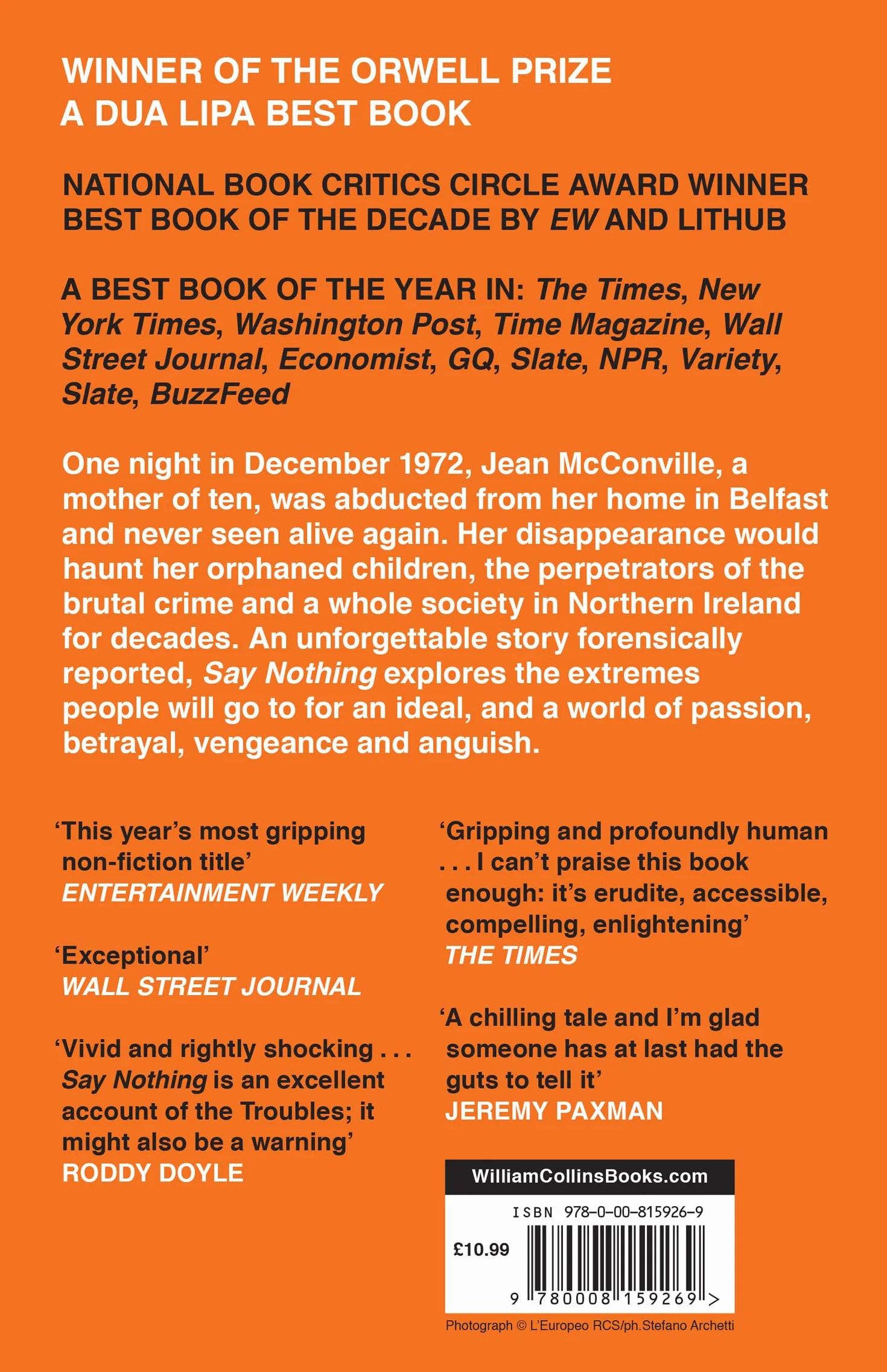 Say Nothing: The Internationally Bestselling True Story Of Murder and Memory In Northern Ireland