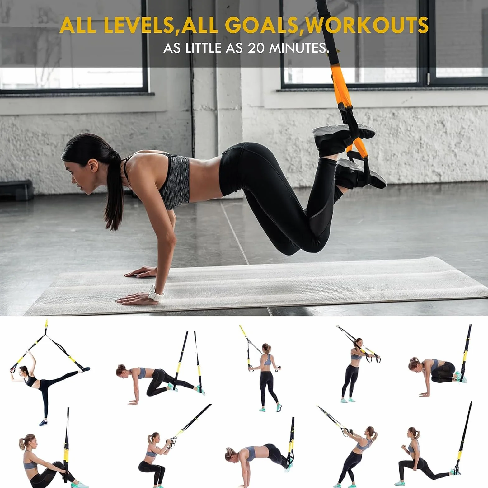 Flintronic Sling Trainer Zestaw Treningowy Zawieszenia TRX Fitness Dom