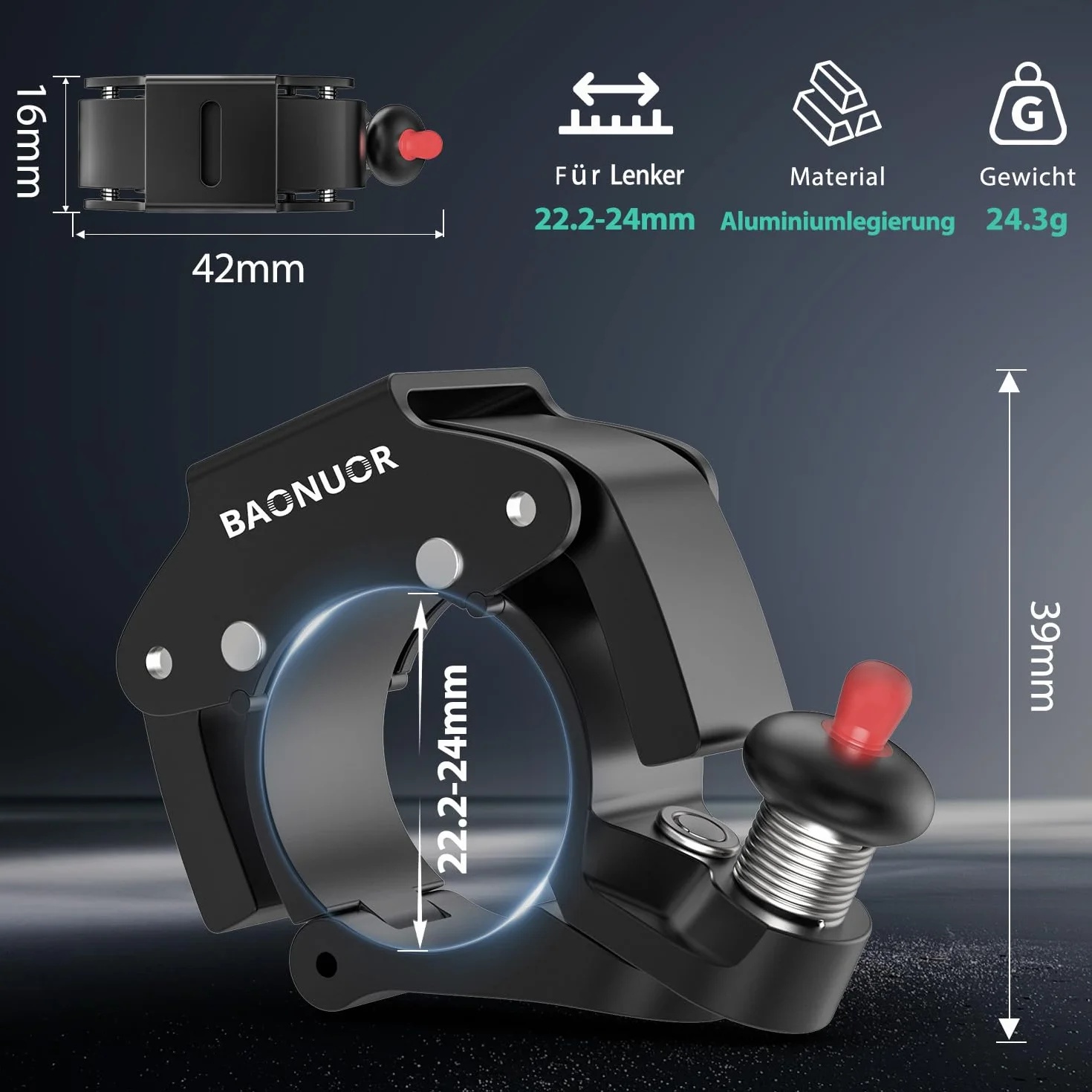 Dzwonek rowerowy do kierownicy 22,2 mm głośny ulepszona wersja