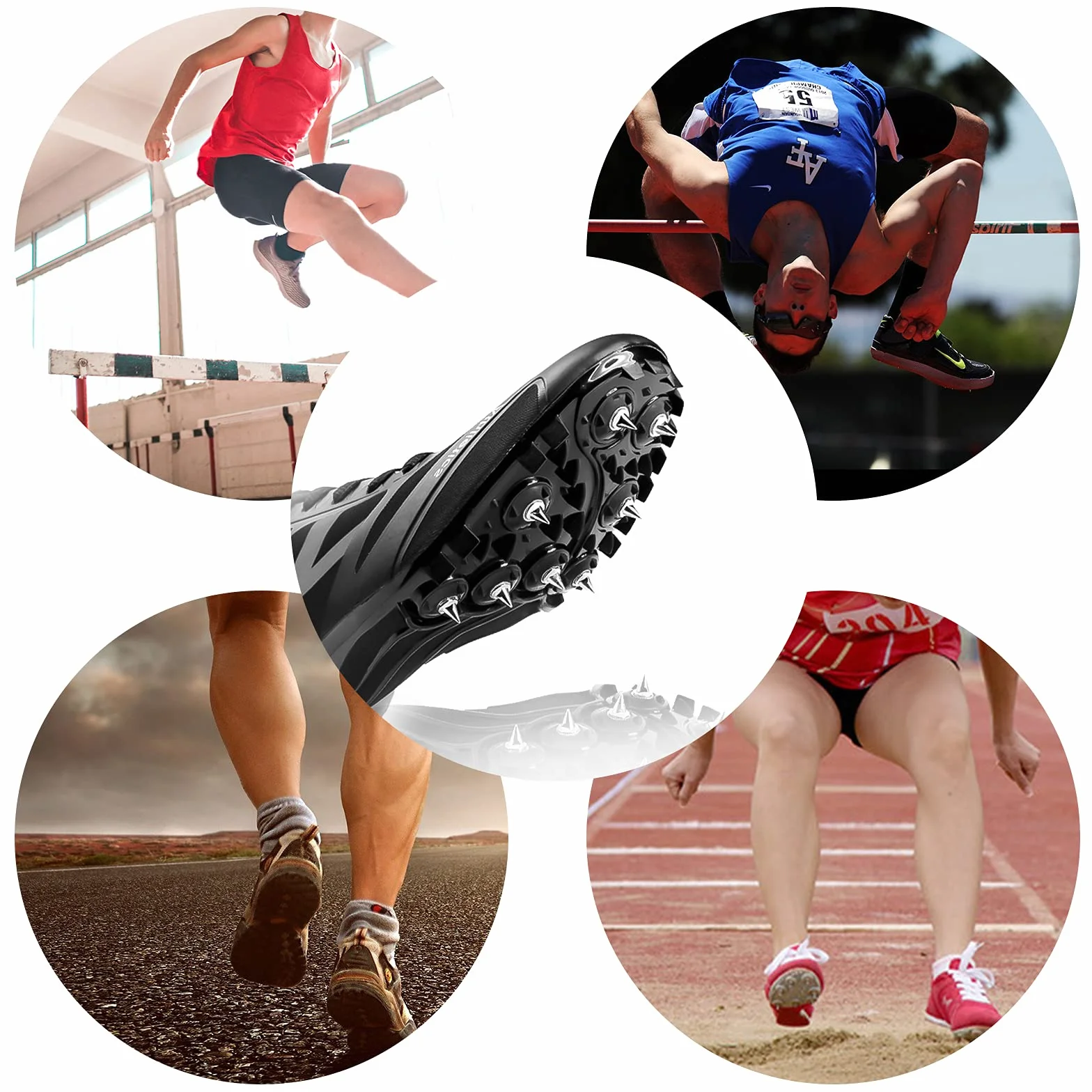 LUTER 20 Szt. 1/4 Cala Track Spikes z Kluczem Kolczastym Zamiennik ze Stali Nierdzewnej do Butów Sportowych Skok w Dal Lekkoatletyczny i Terenowy (Srebro)