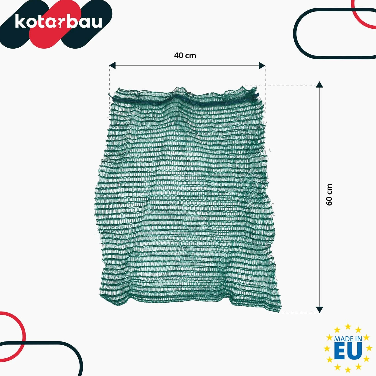 Zestaw 50 worków raszlowych KOTARBAU® – worki na ziemniaki – 40 x 60cm – worki na owoce – 15 kg – polipropylen – siatka na warzywa – worki do przechowywania – na cebulę – ziemniaki – warzywa – zielone