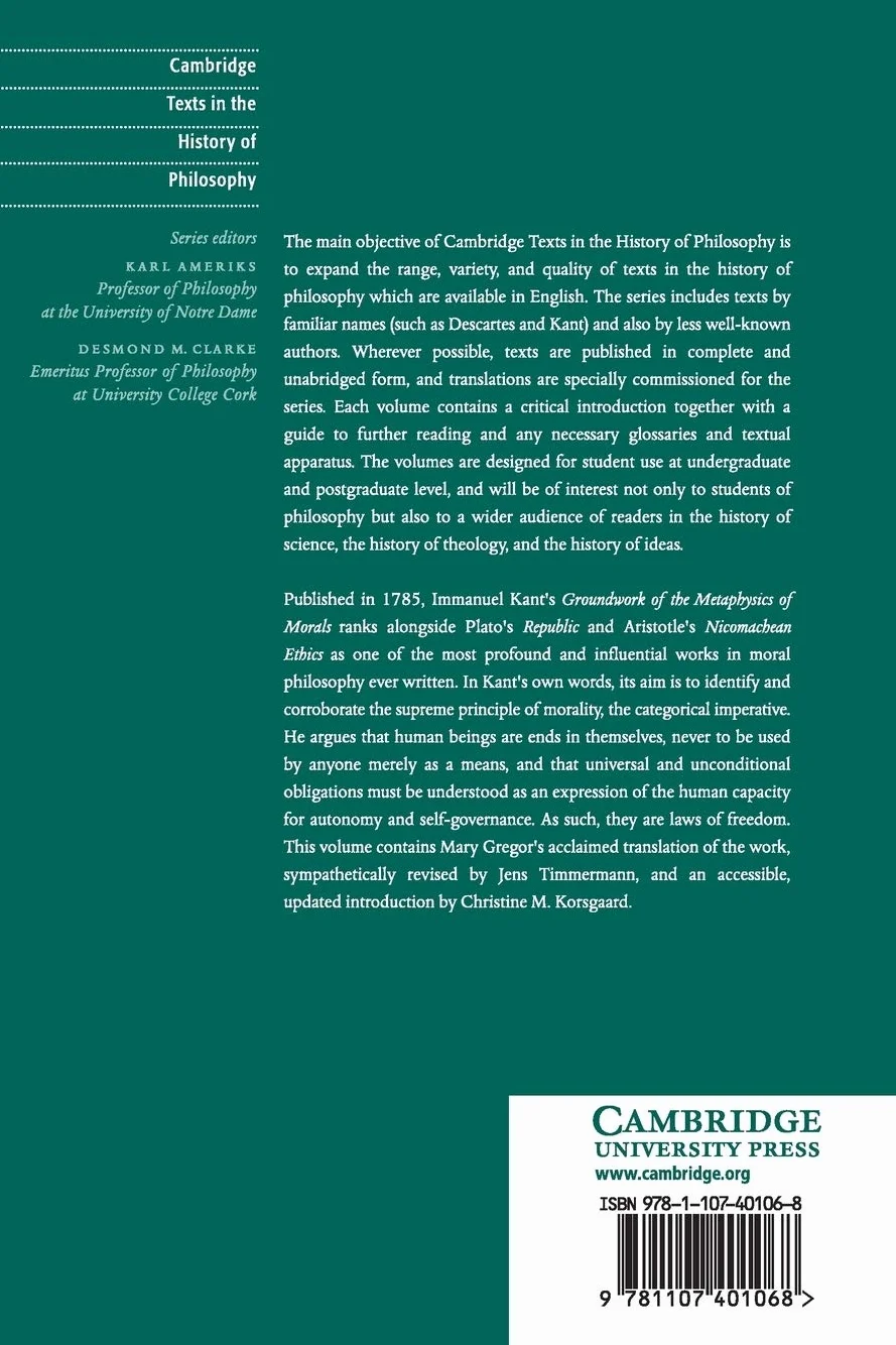 Kant: Groundwork of the Metaphysics of Morals