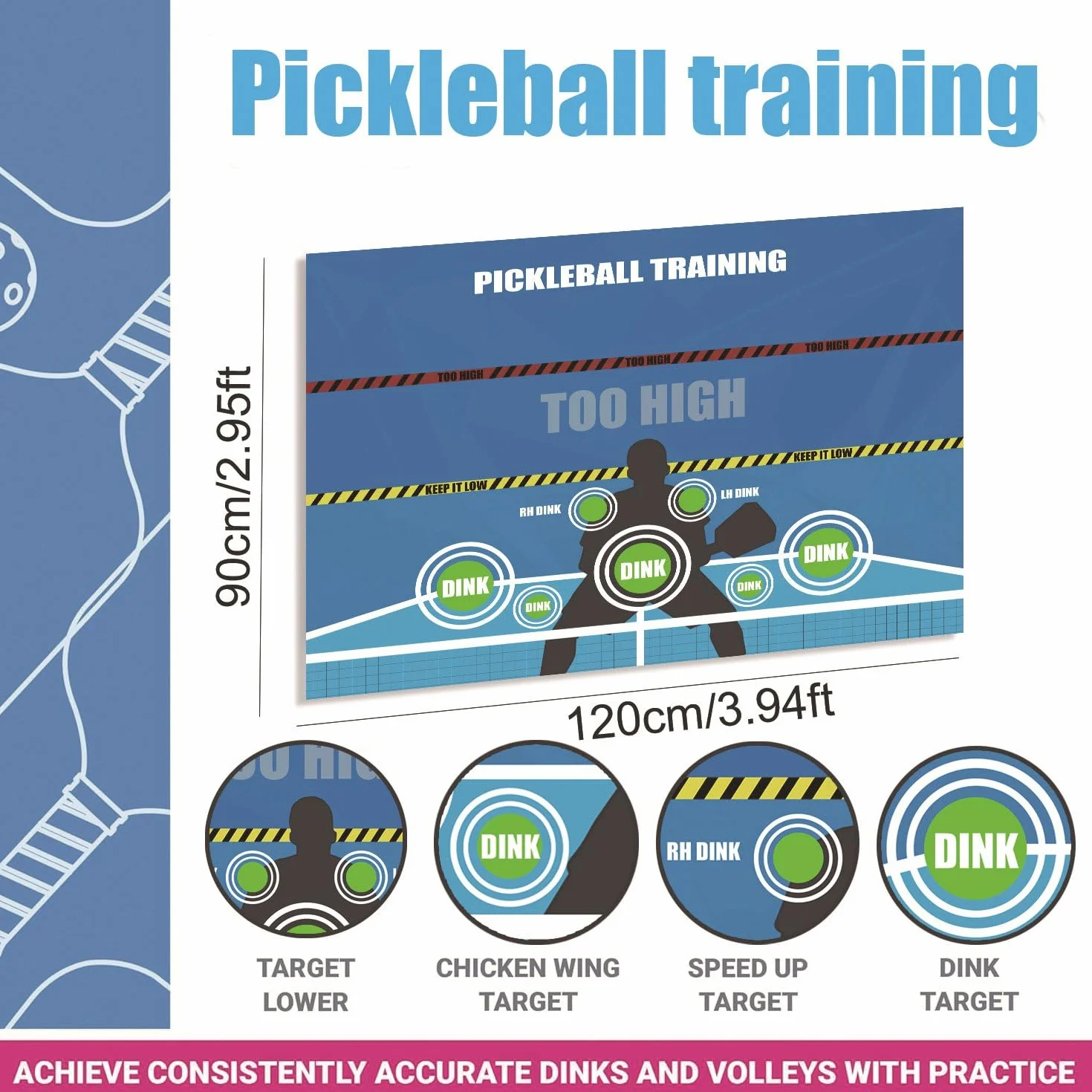 Ściana treningowa Pickleball Dink Pad do ćwiczeń