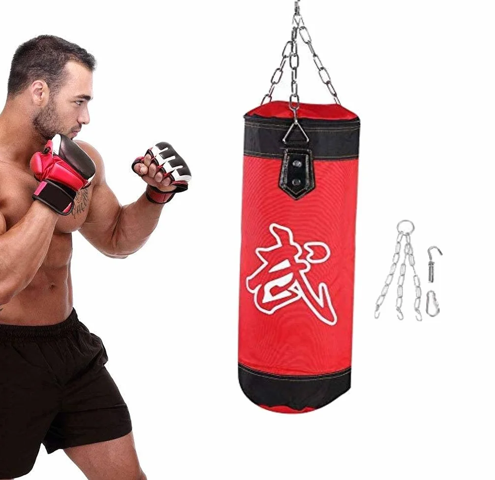 Worek bokserski, ciężki worek bokserski MMA Trening treningowy fitness Kickboxing Worek treningowy - niewypełniony (1# 60CM)