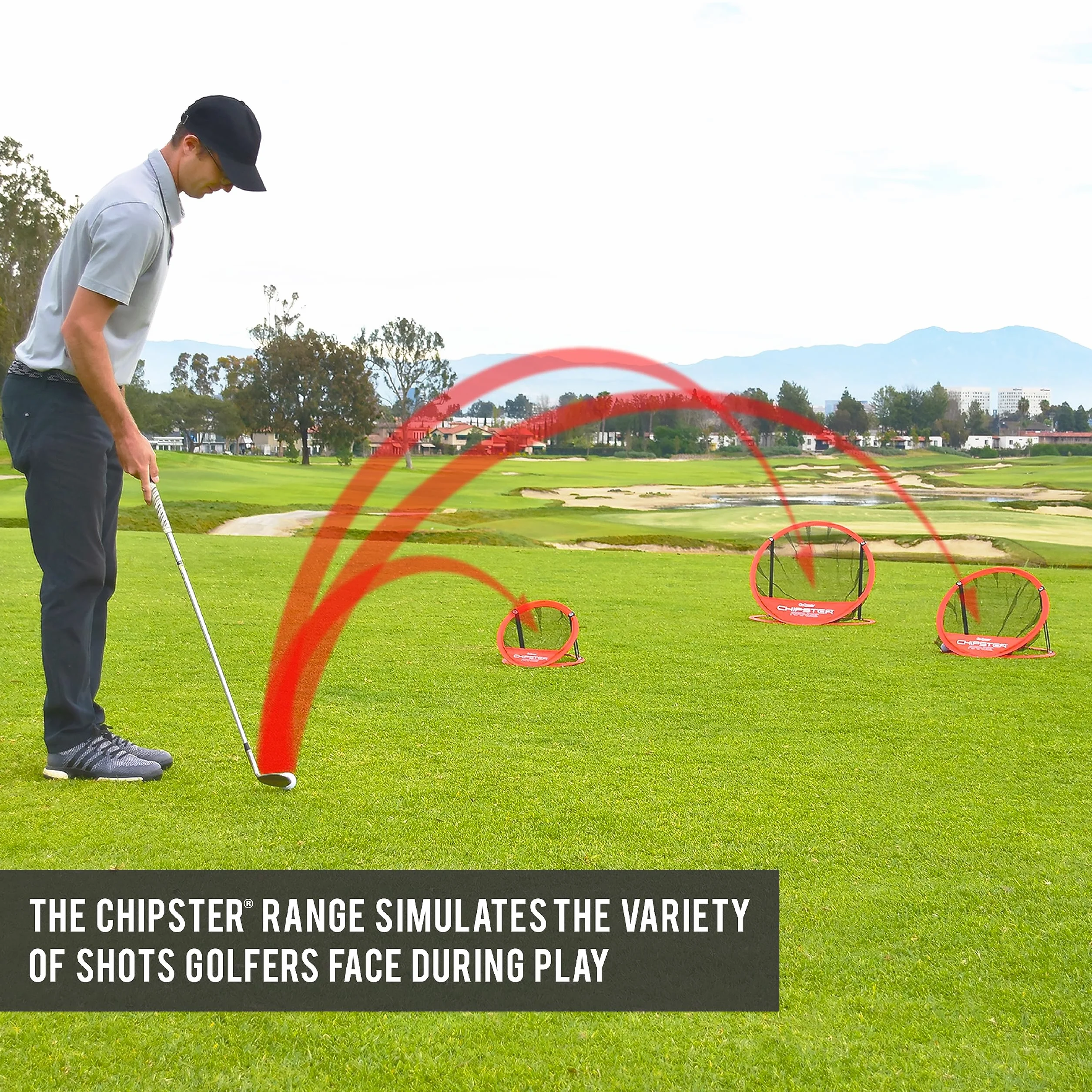 GoSports Chipster Golf Chipping Pop Up Practice Ne