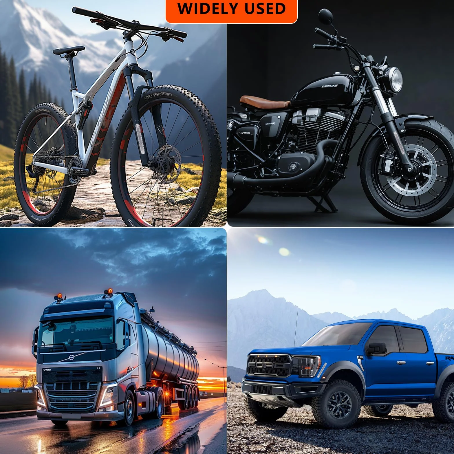 Reflektor motocyklowy i rowerowy LED prostokątny E4 biały samoprzylepny