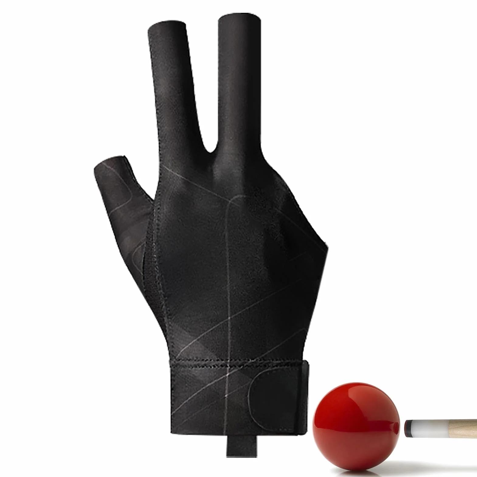 Pool Gloves, 3-Finger Trick Billiards Glove, Breathable Non-Slip Fabric, Stretchable Common Fit, Smooth Cue Control, Perfect for Men,women, Beginners, and Professional Players