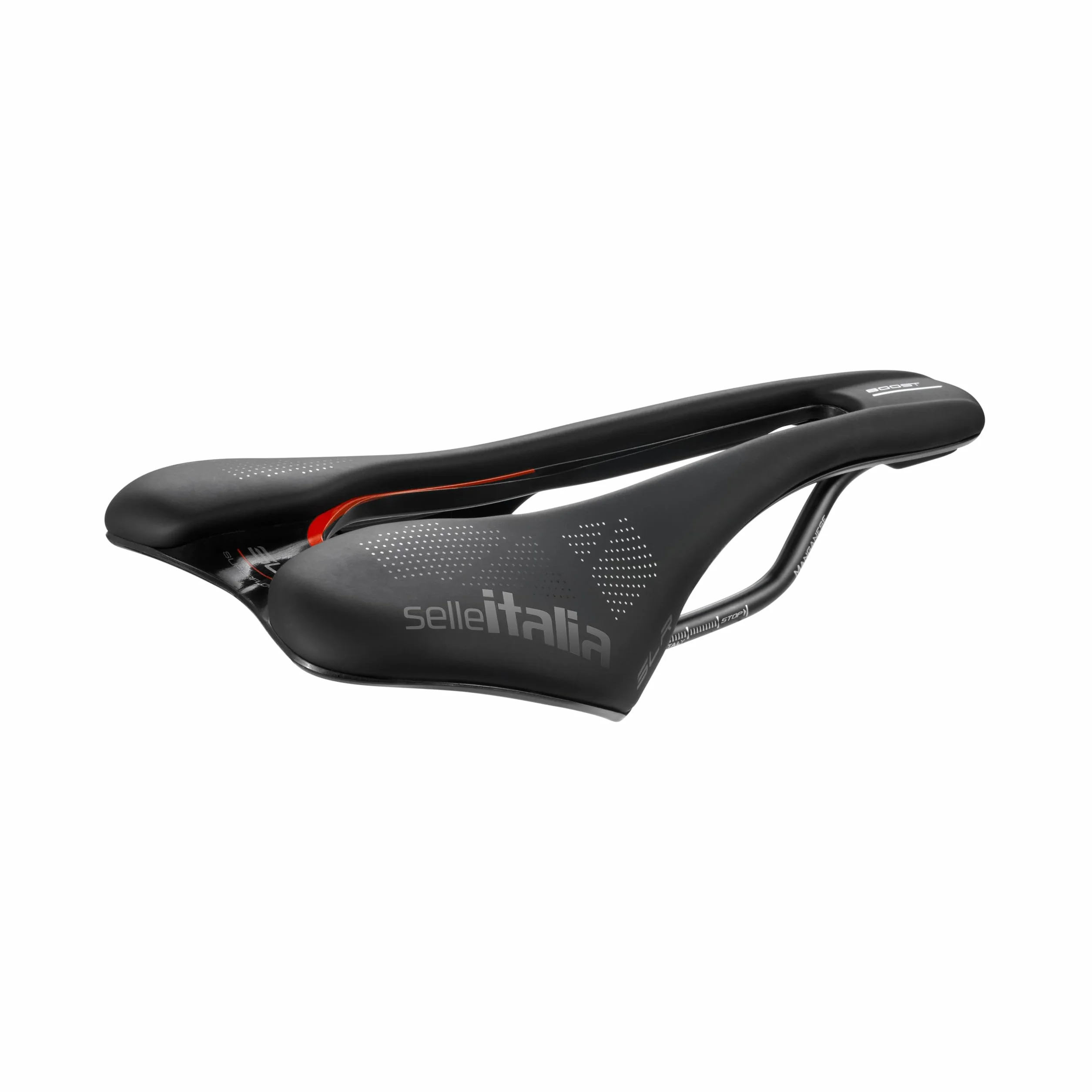 Selle Italia SLR Boost KC TM Superflow – Siodełko Szosowe, Klasyczny Design SLR, Rama Stal Chromowo-Manganowa, Anatomiczny Otwór