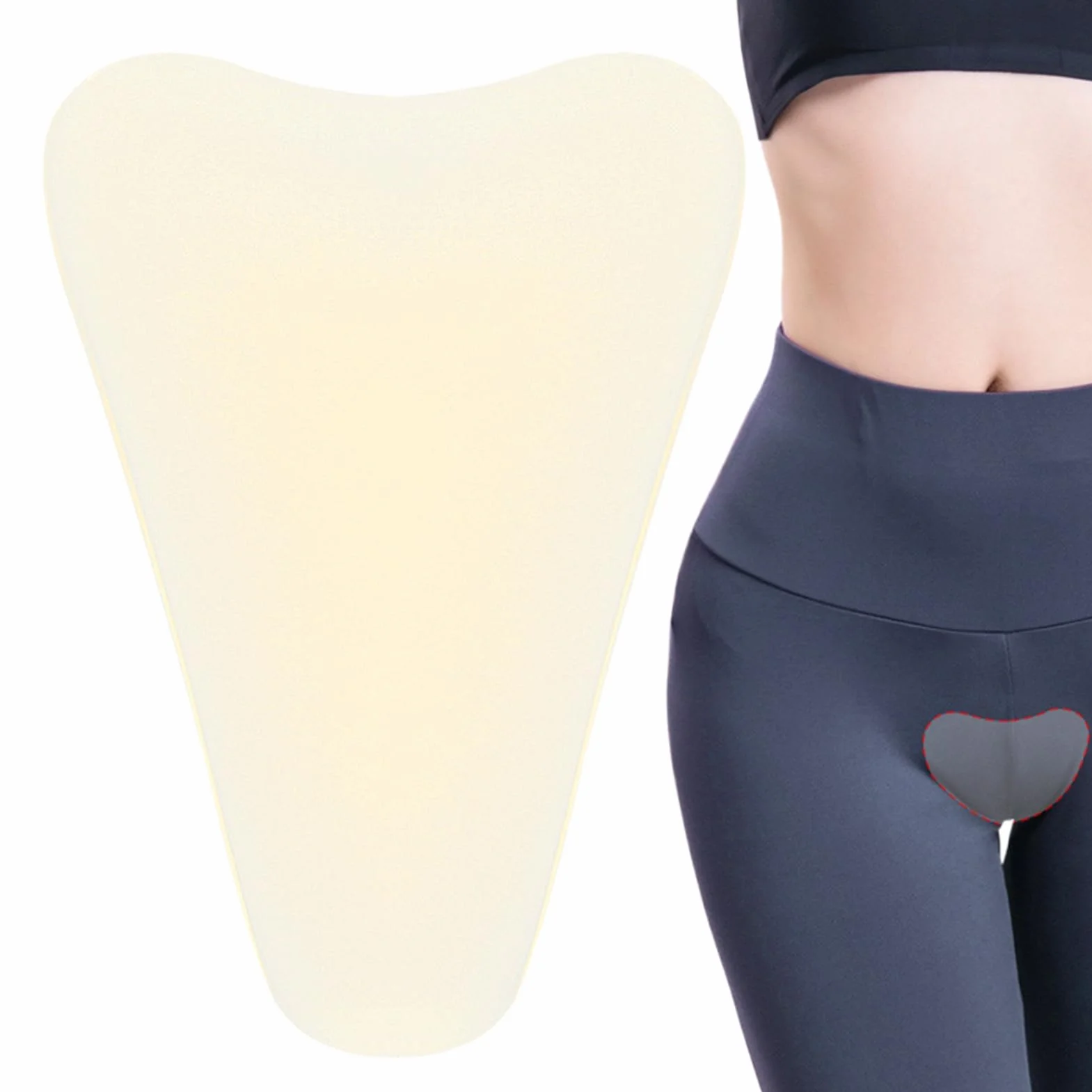 Silicone Private Parts Protector Pad Adhesive Cover For Women 6.3x8.5cm Reusable Invisible