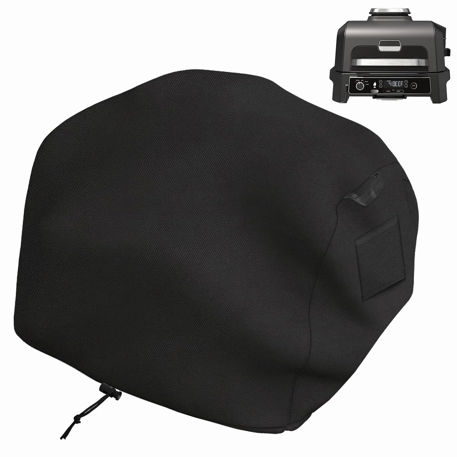 Pokrowiec na grill kompatybilny z Woodfire Electric BBQ Grill (seria OG700), wodoodporny materiał Oxford 600D, odporny na blaknięcie, odporny na warunki atmosferyczne, ze sznurkiem, otwór wentylacyjny