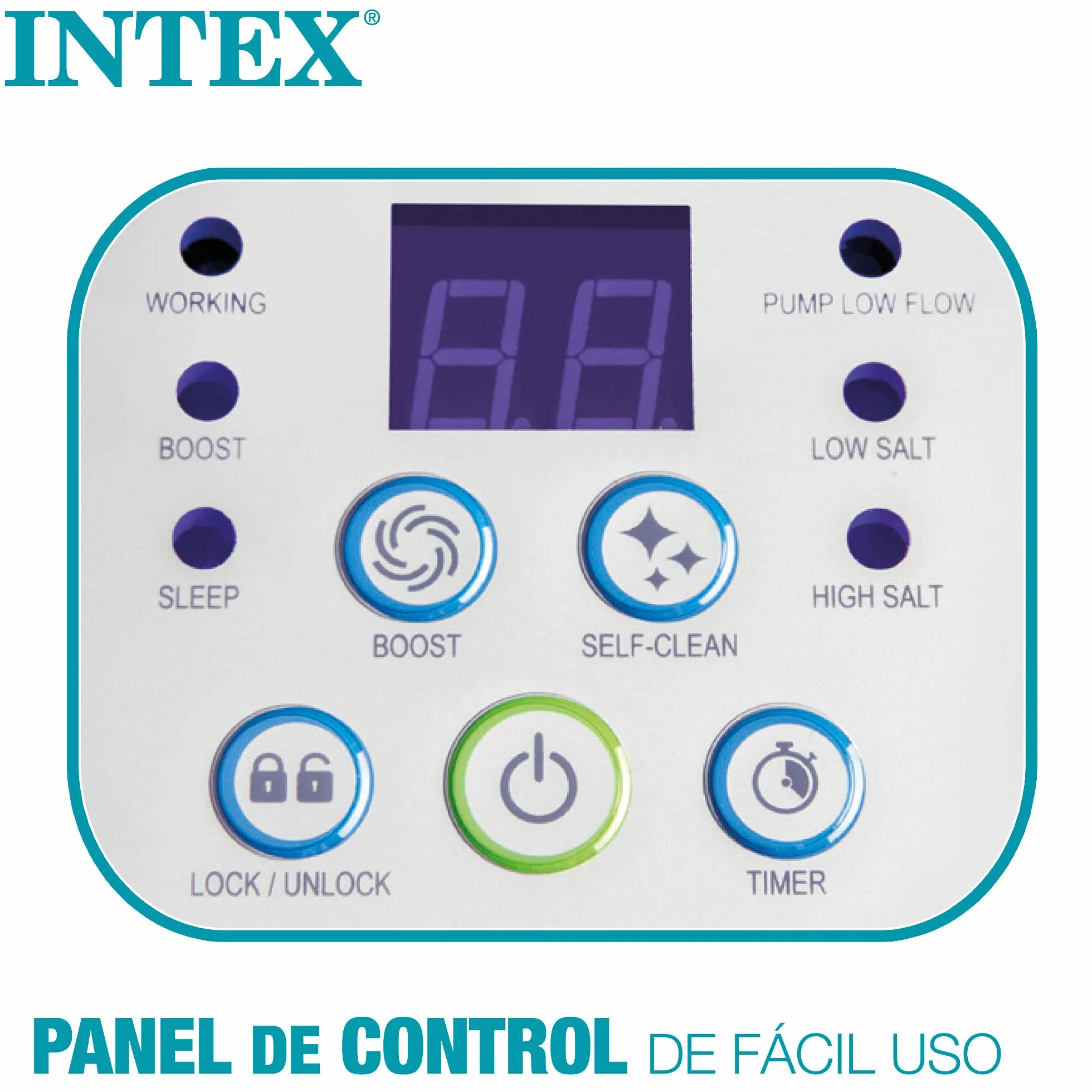 Intex System Słonej Wody, Szary/Biały, 230 V