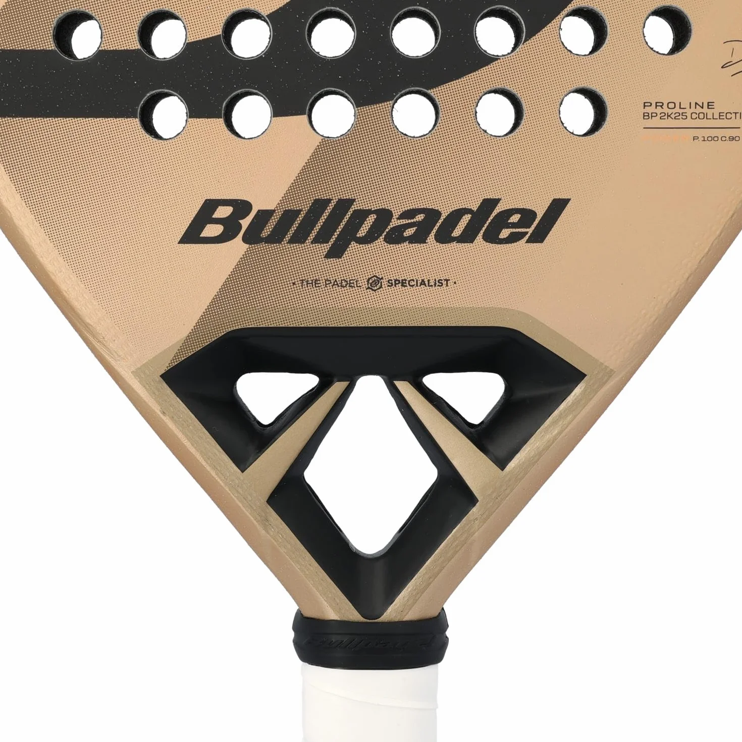 Bullpadel Vertex 04 W 25 Struny Rakieta do Padela Złota Czarna