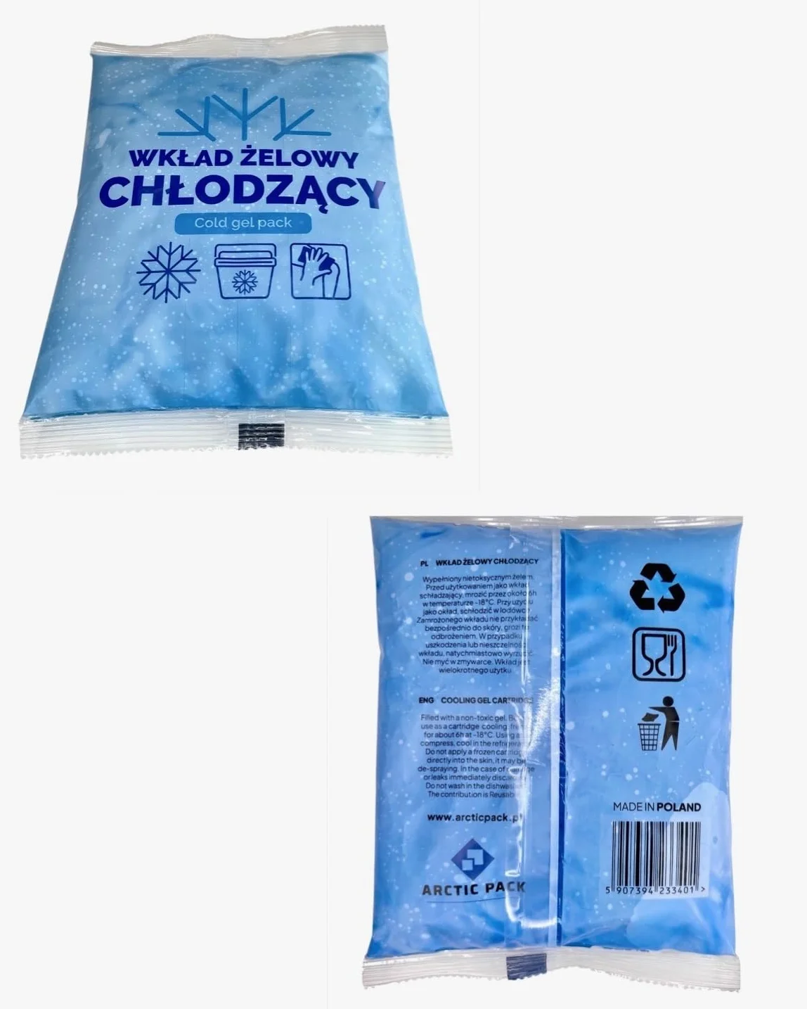 Wkład chłodzący 440 g duży wielokrotnego użytku