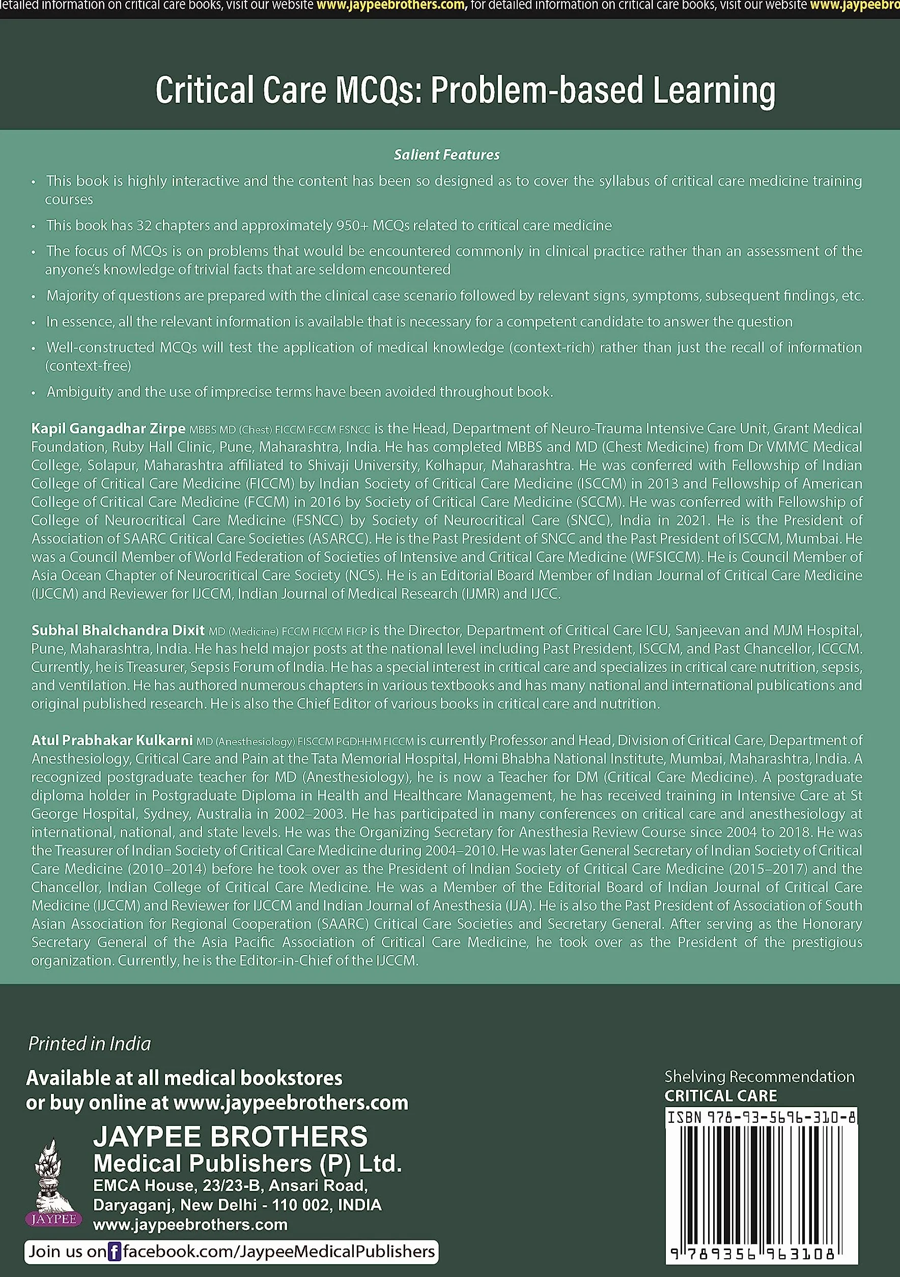 Critical Care MCQs: Problem-based Learning