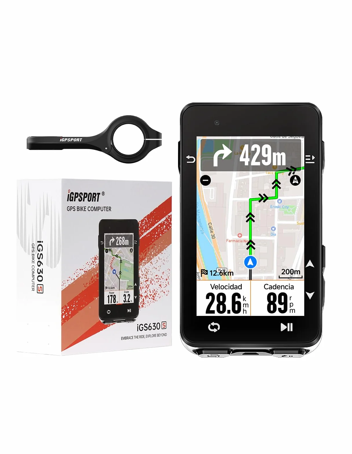iGPSPORT iGS630S Komputer rowerowy GPS 2,8'' 45h baterii