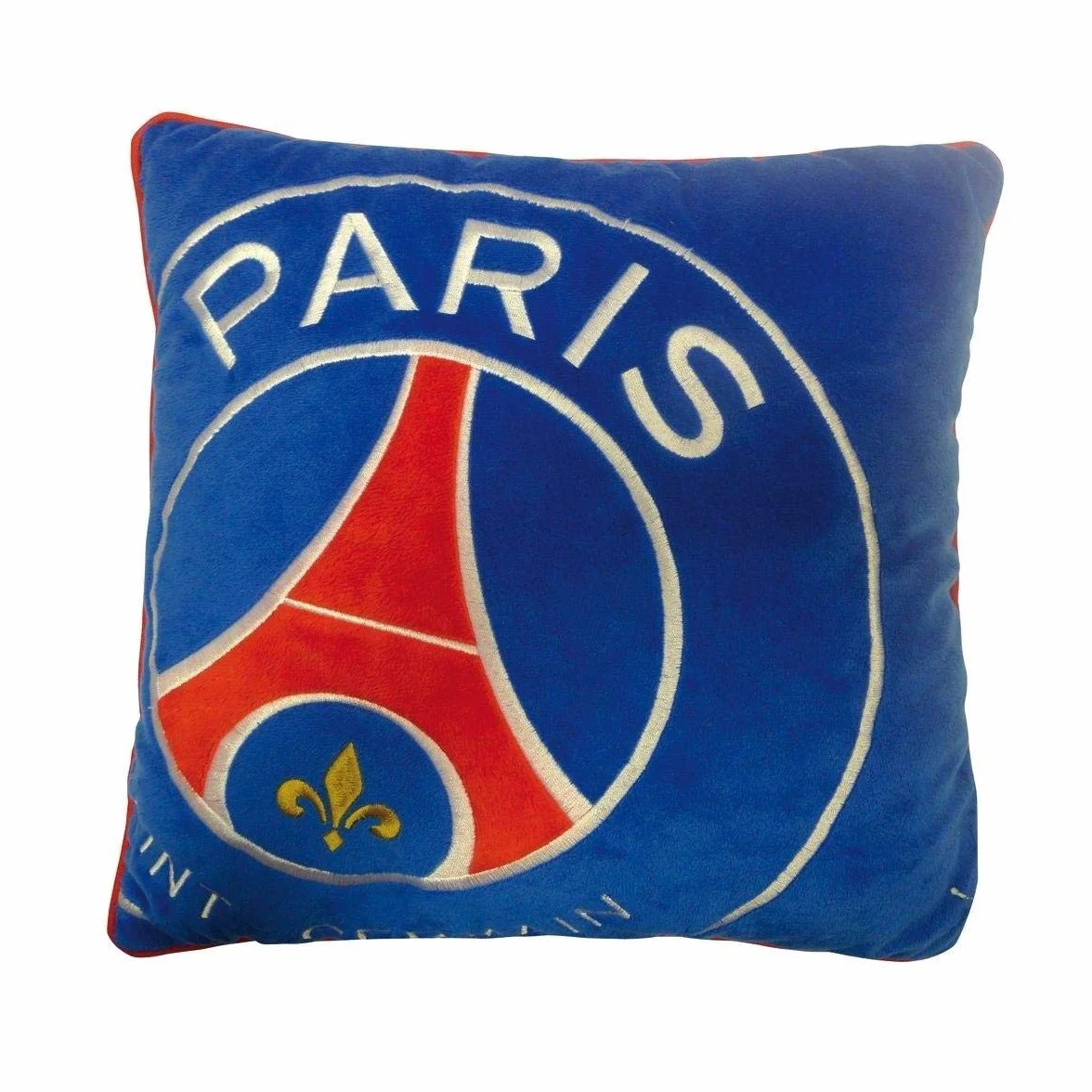 Poduszka z logo PSG 36 x 36 cm poliester niebieska