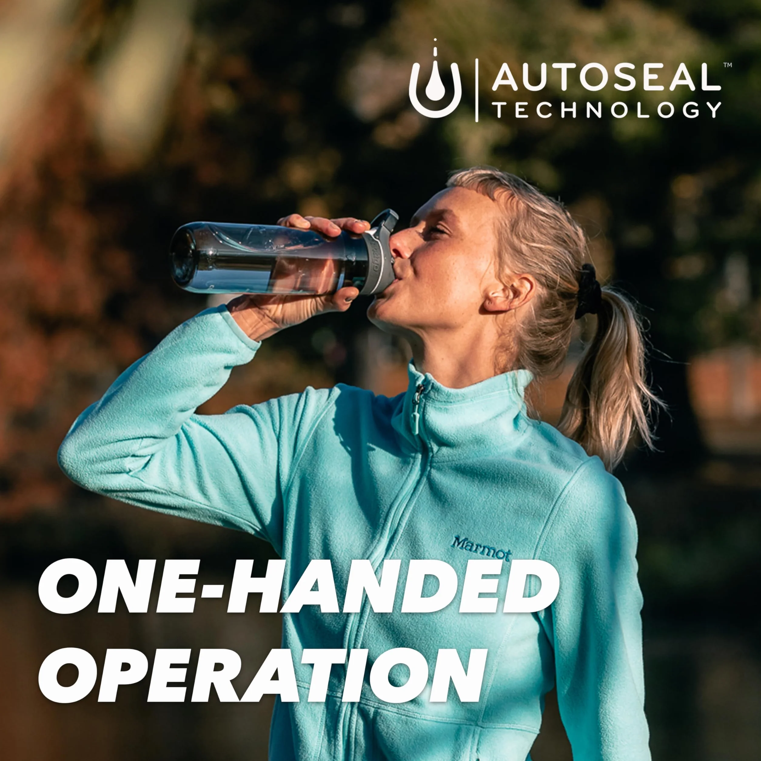 Contigo Cortland Autoseal Butelka na wodę, duża, 720 ml, bez BPA, butelka sportowa, szczelna butelka na napoje, idealna do szkoły, na siłownię, rower, do biegania, wędrówek