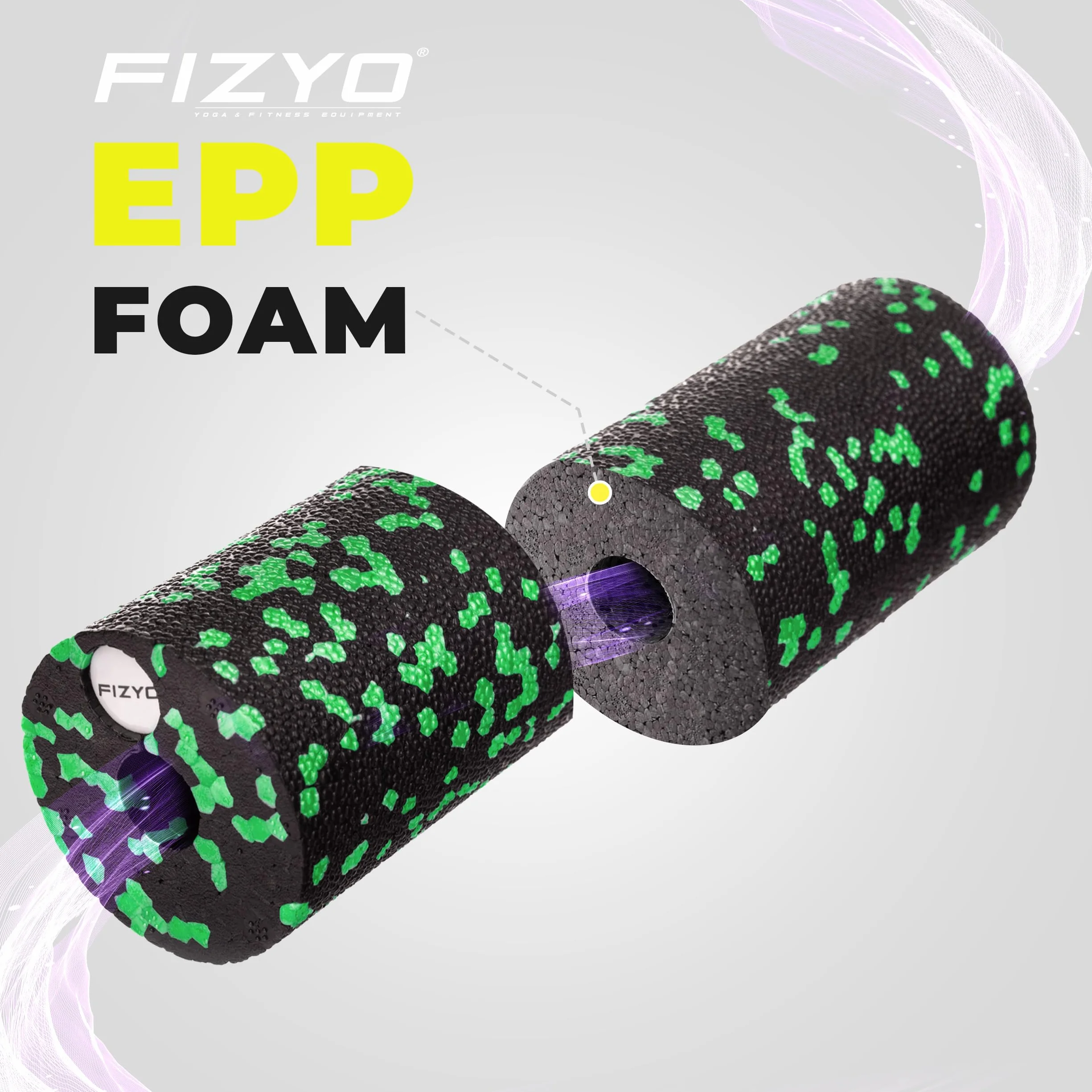 Fizyo Mini Roller do Masażu Powięzi 15×5 cm – Wałek Piankowy EPP do Masażu Mięśni, Jogi, Pilatesu i Fizjoterapii