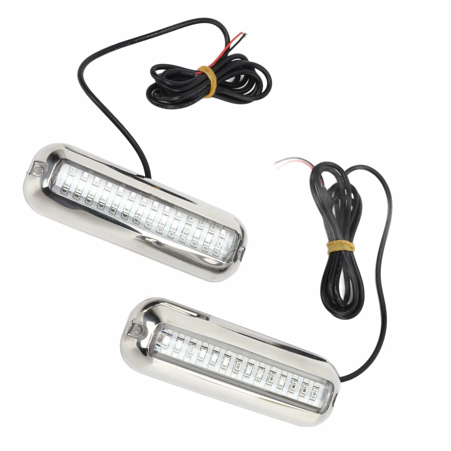 Aramox Oświetlenie łodzi Podwodnej, 2 szt. 42 LED Oświetlenie Pawęży łodzi 10-36 V IP68 Wodoodporne 1500 Lm Super Jasne Morskie światło Pawęży (Niebieskie światło)