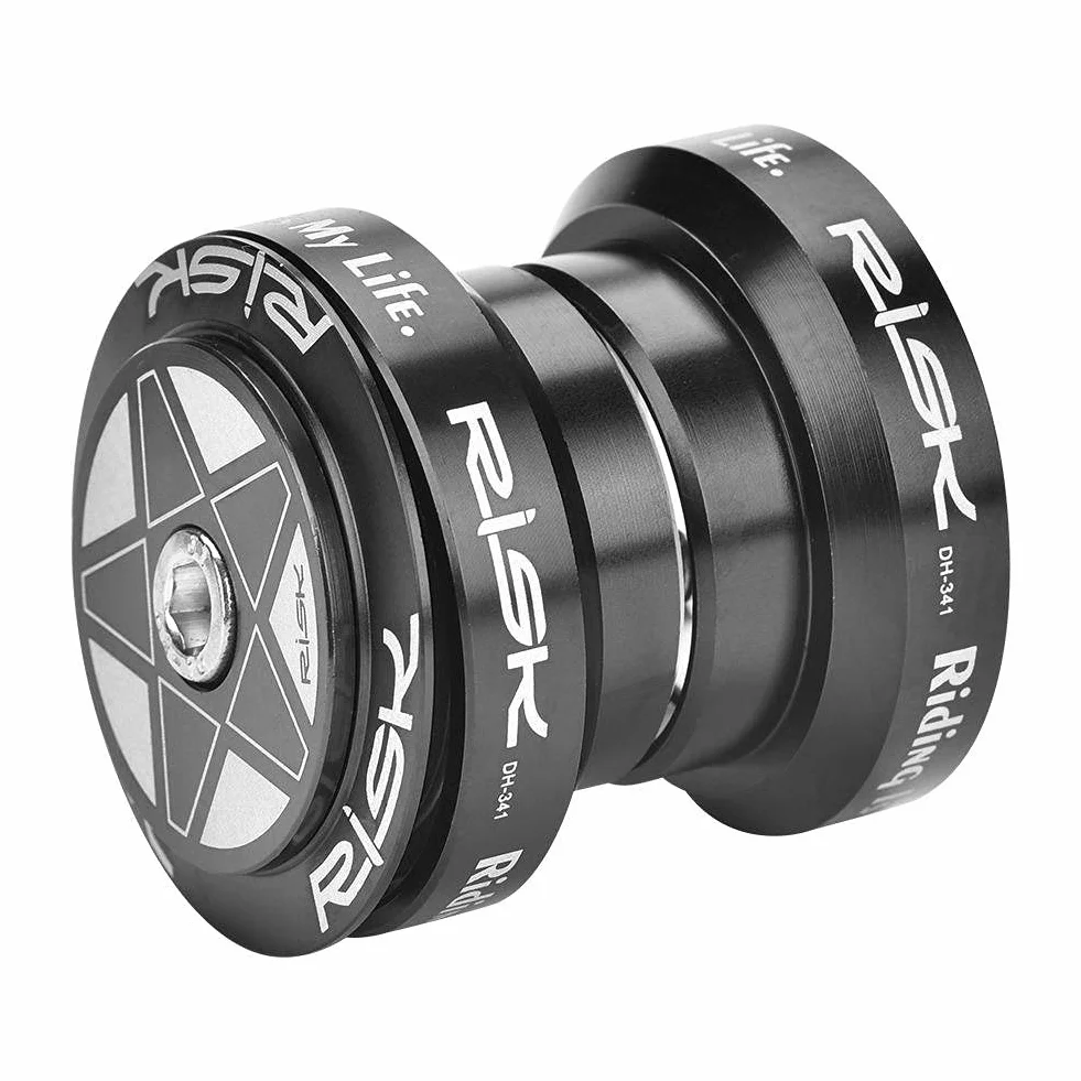 Zestaw słuchawkowy ze stopu aluminium 34 mm widelec zestaw słuchawkowy do prostego łożyska widelca sterowego 28,6 mm (czarny)