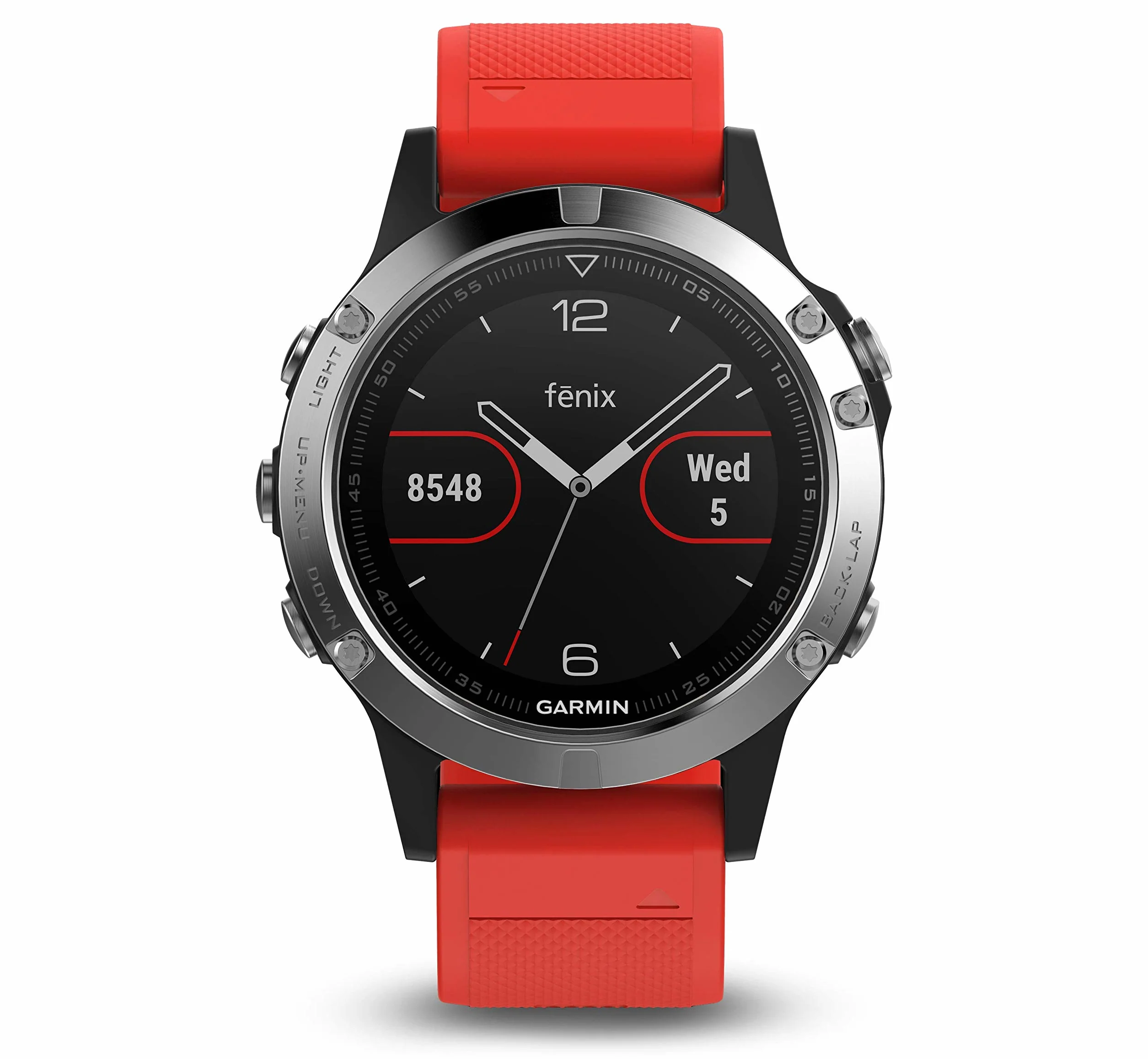 Garmin Fenix 5 Multisport Watch 47 mm srebrny z HR i GPS zestaw 2 pasków