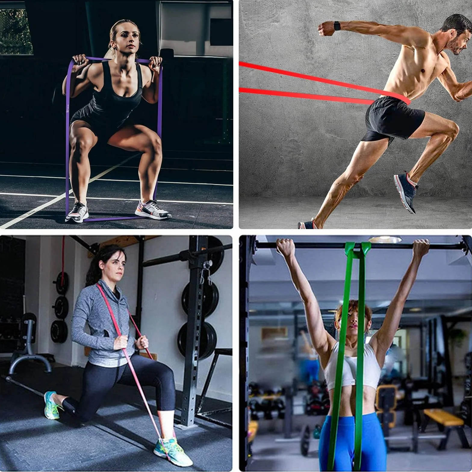 Zestaw taśm oporowych do fitnessu, jogi, pilatesu, treningu siłowego