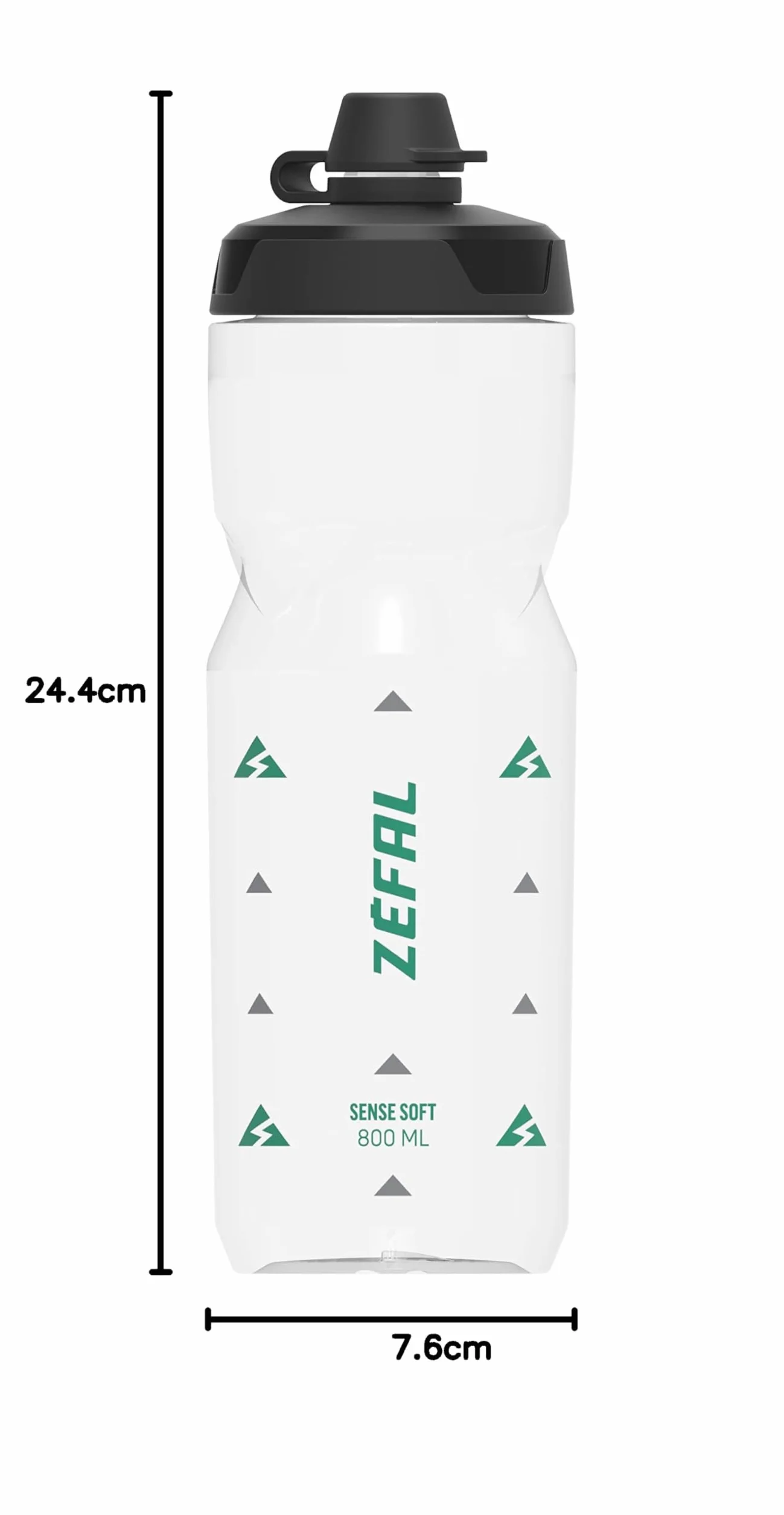 ZEFAL Sense Soft 80 butelka na wodę bez błota, przezroczysta, 800 ml