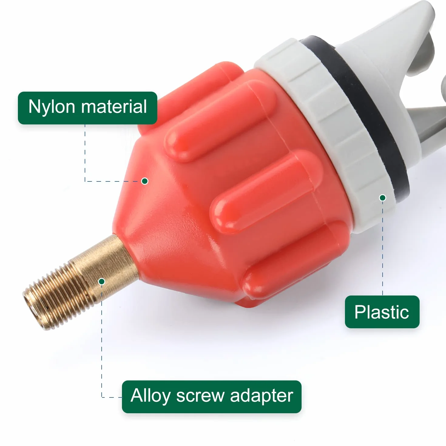2 Sup Nadmuchiwany adapter pompy, adapter zaworu powietrznego do Sup Paddle Board Nadmuchiwany Kajak Kajak (Pomarańczowy)