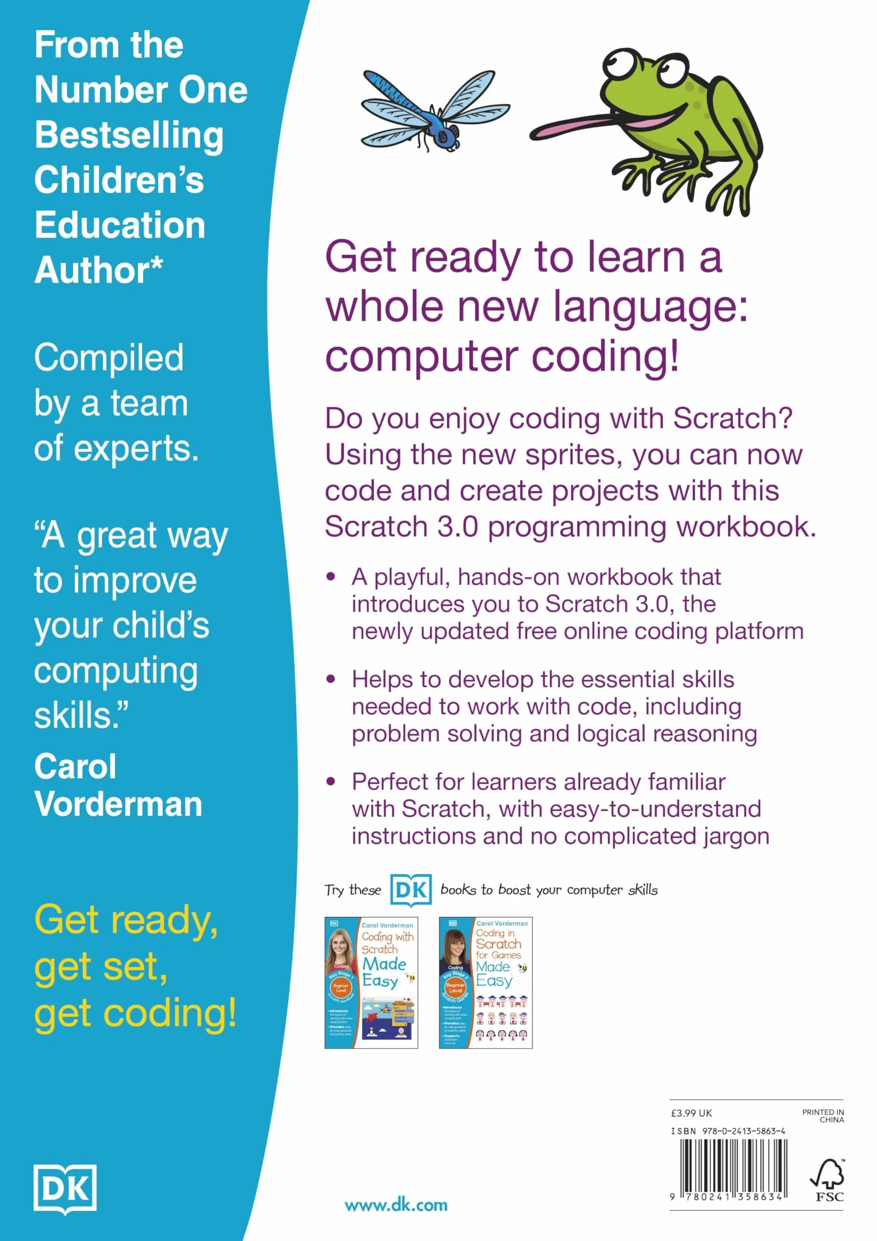 Computer Coding with Scratch 3.0 Made Easy, Ages 7-11 (Key Stage 2): Beginner Level Computer Coding Exercises (Made Easy Workbooks)