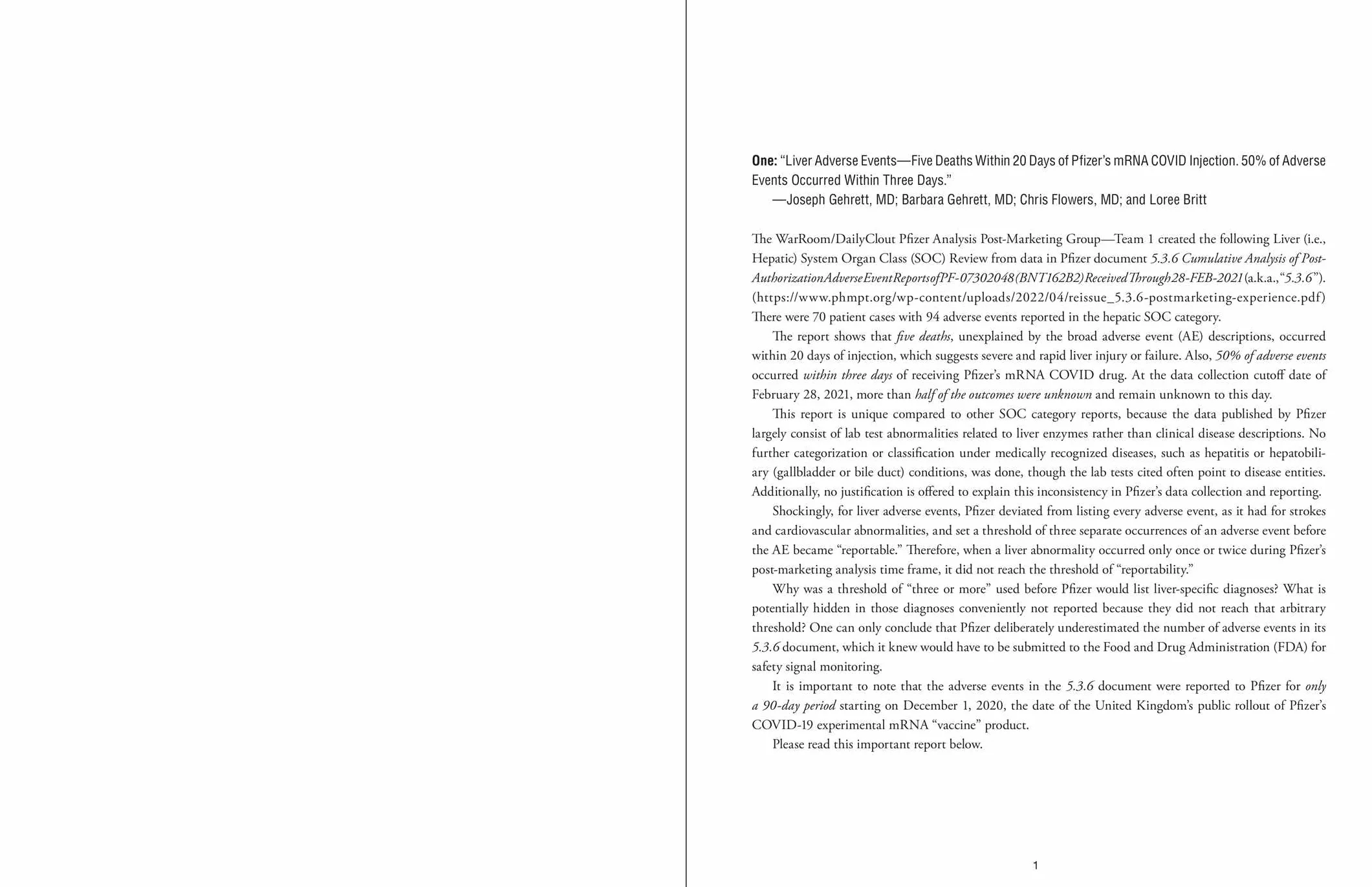 The Pfizer Papers: Pfizer's Crimes Against Humanity