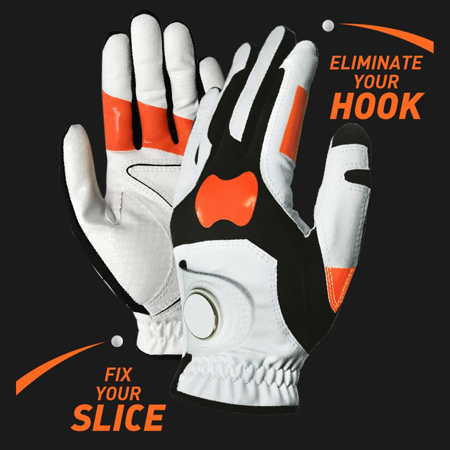 Luocute Rękawica Golfowa Premium Syntetyczne Niezlip Pająk Pająk Tacky WSZYSTKIE Pogodę Slice lewą ręką, Rękawiczki Golfowe Non Slip Silikonowe Huśtawka Lokalizacja Narzędzia