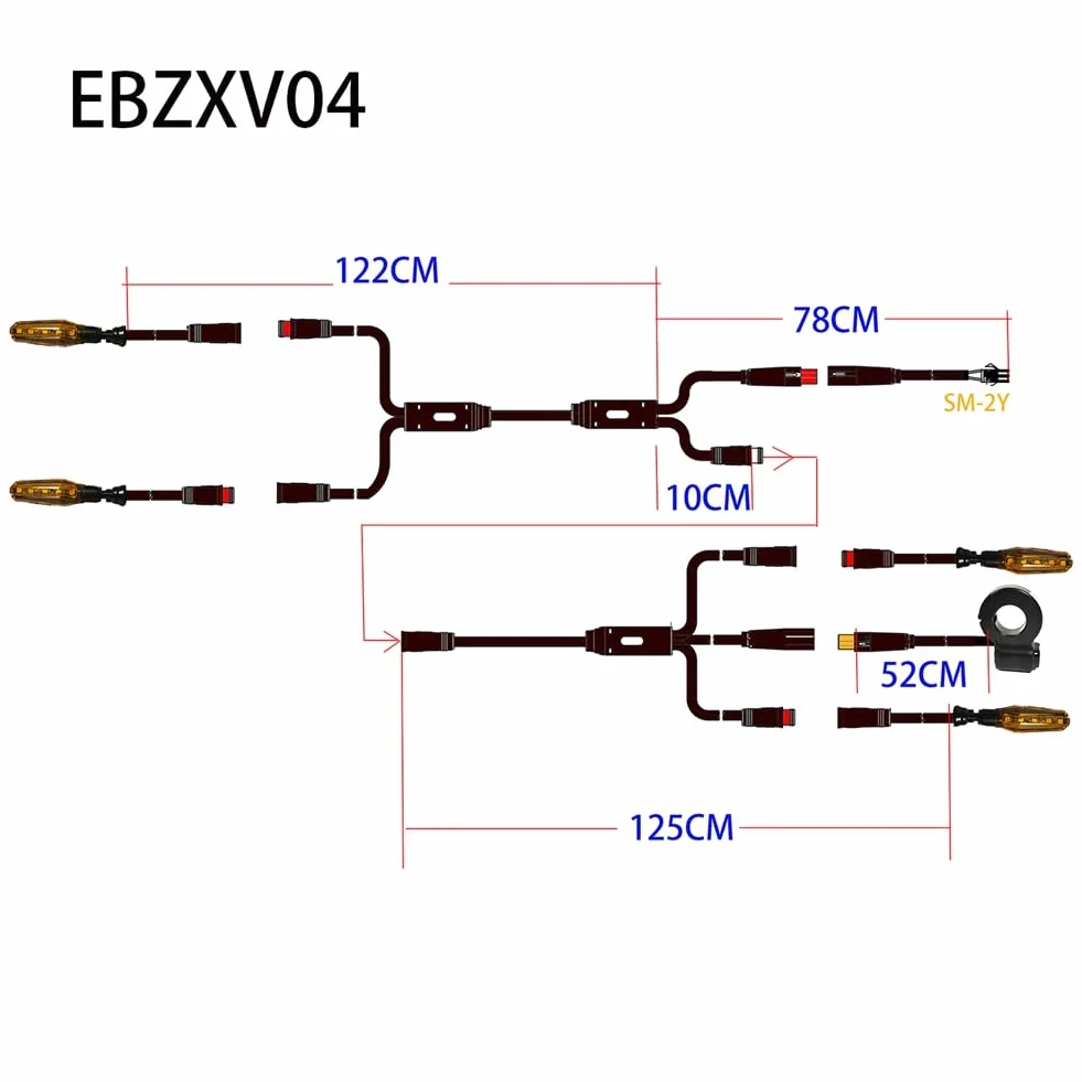 TsoLay Elektryczny kierunkowskaz do roweru 12V LED migający V04-12V