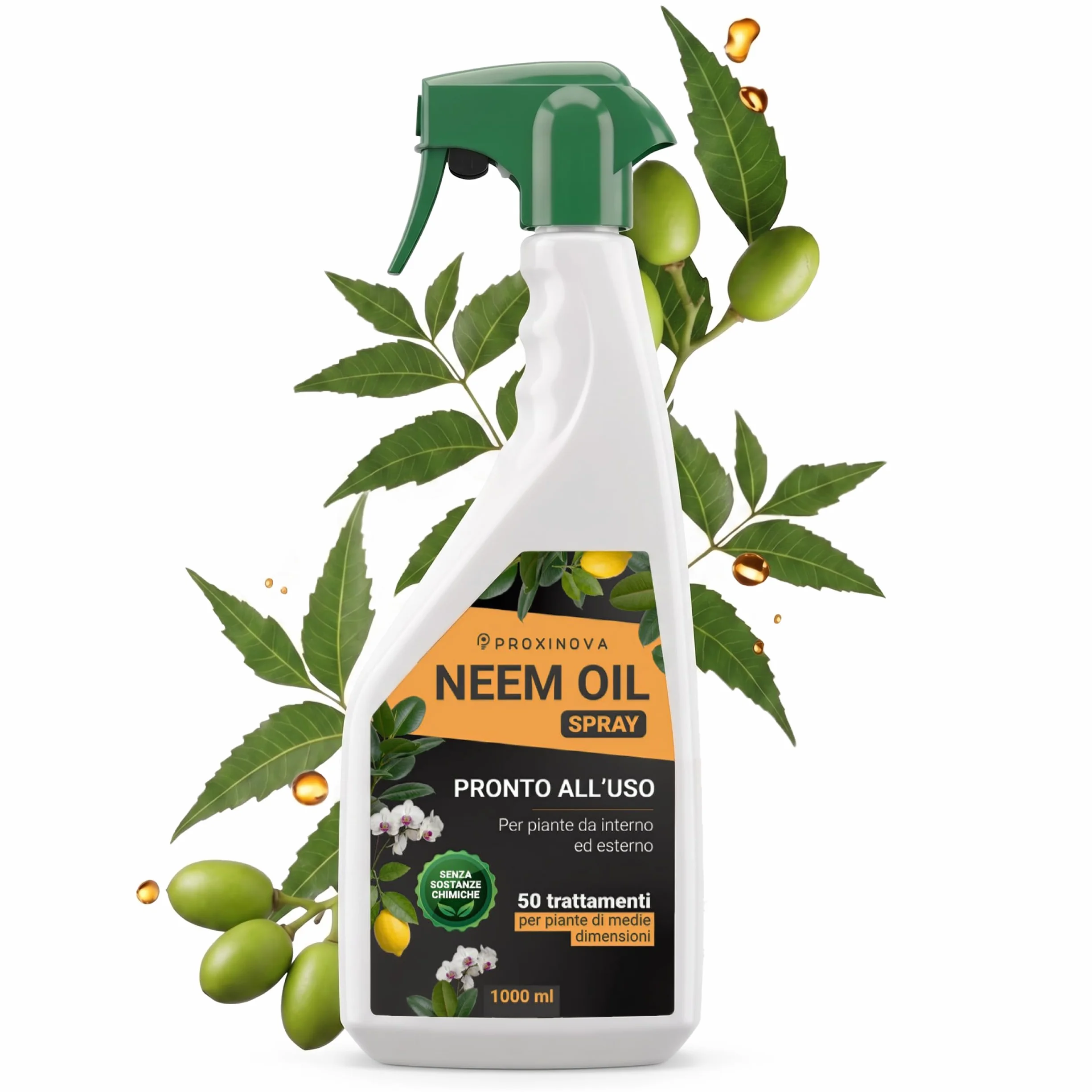 Neem Olej 1 litr do roślin - Naturalna ochrona ogrodu przed mszycami, mączlików, wciornastków i roztoczy
