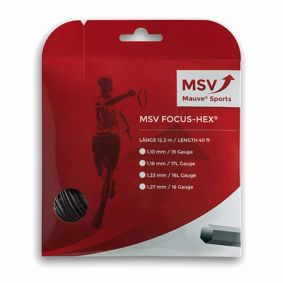 MSV Focus Hex 12 m czarny zestaw strun