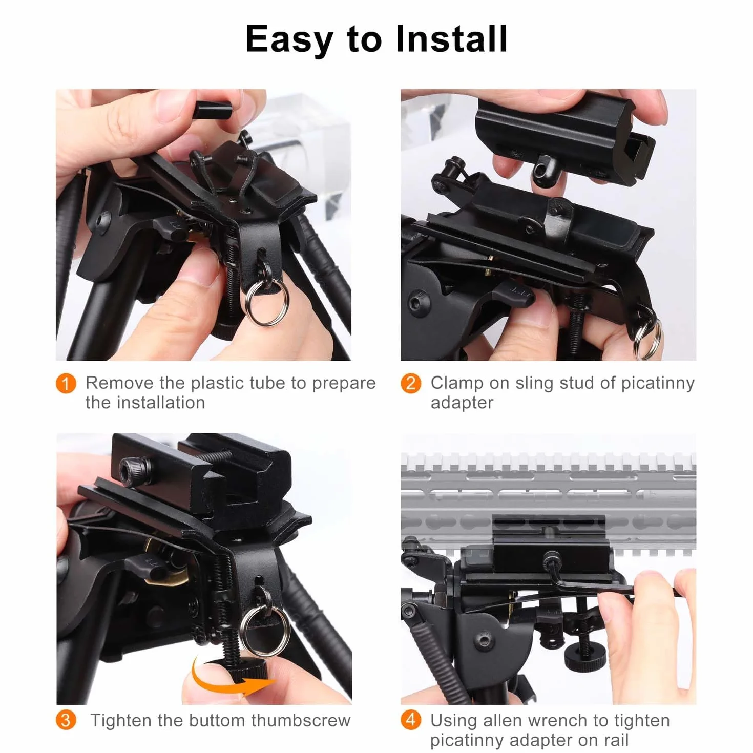 Feyachi Bipod karabinowy regulowany 6-9 cali Picatinny Weaver