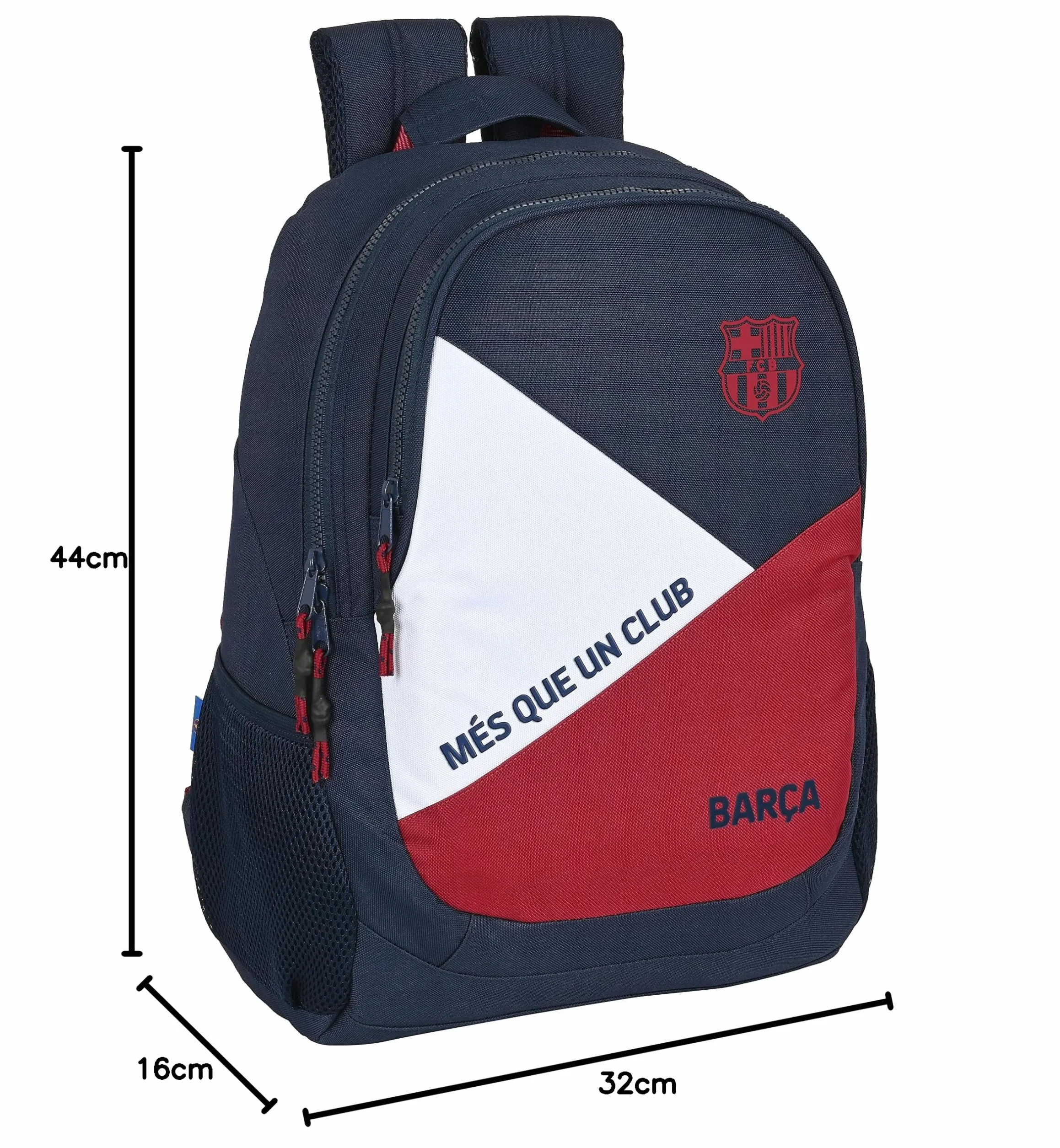 MOCHILA ADAPT.CARRO F.C.BARCELONA "CORPORATIVA", Biały/Granat Niebieski