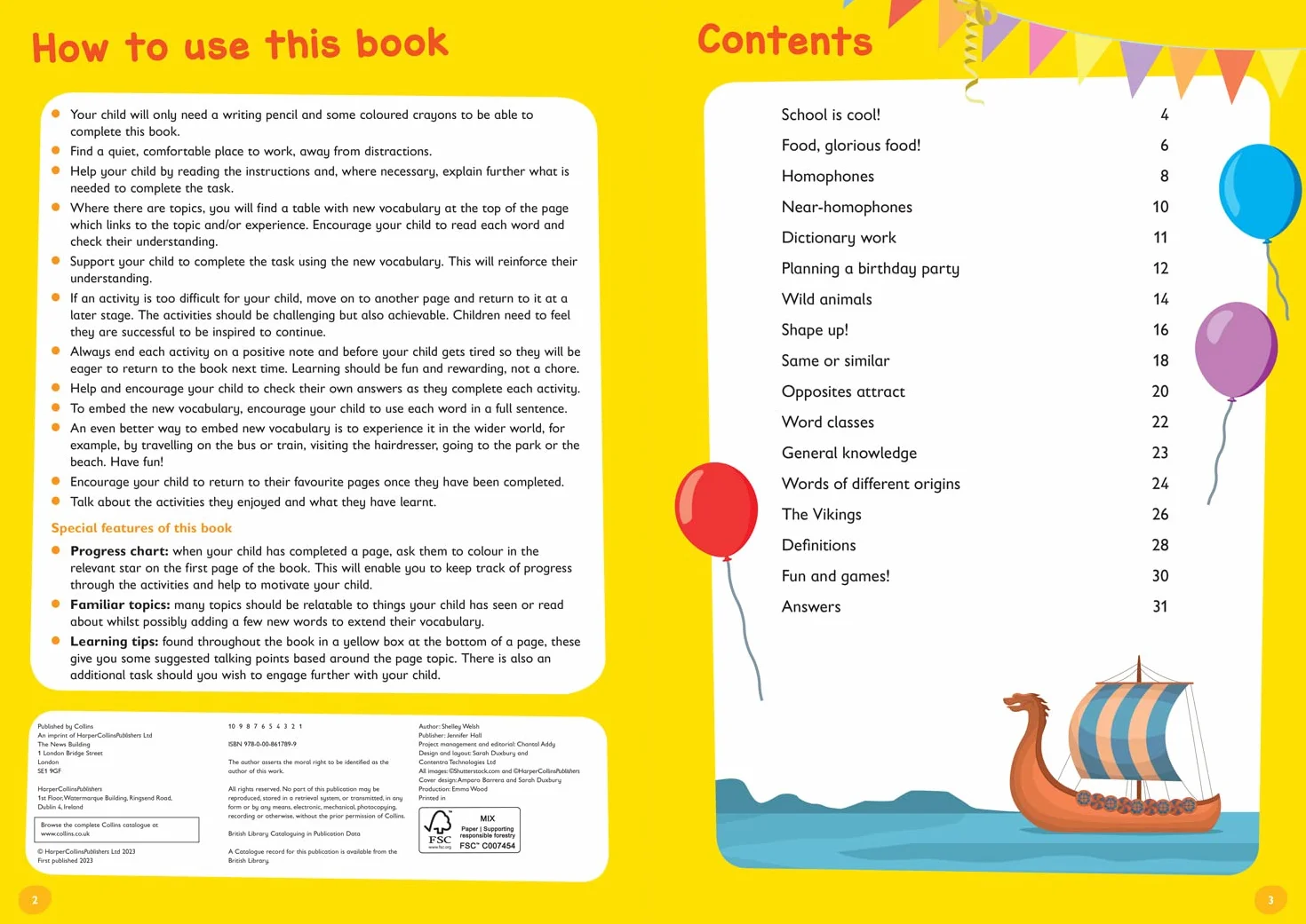Vocabulary Activity Book Ages 7-9: Ideal for home learning