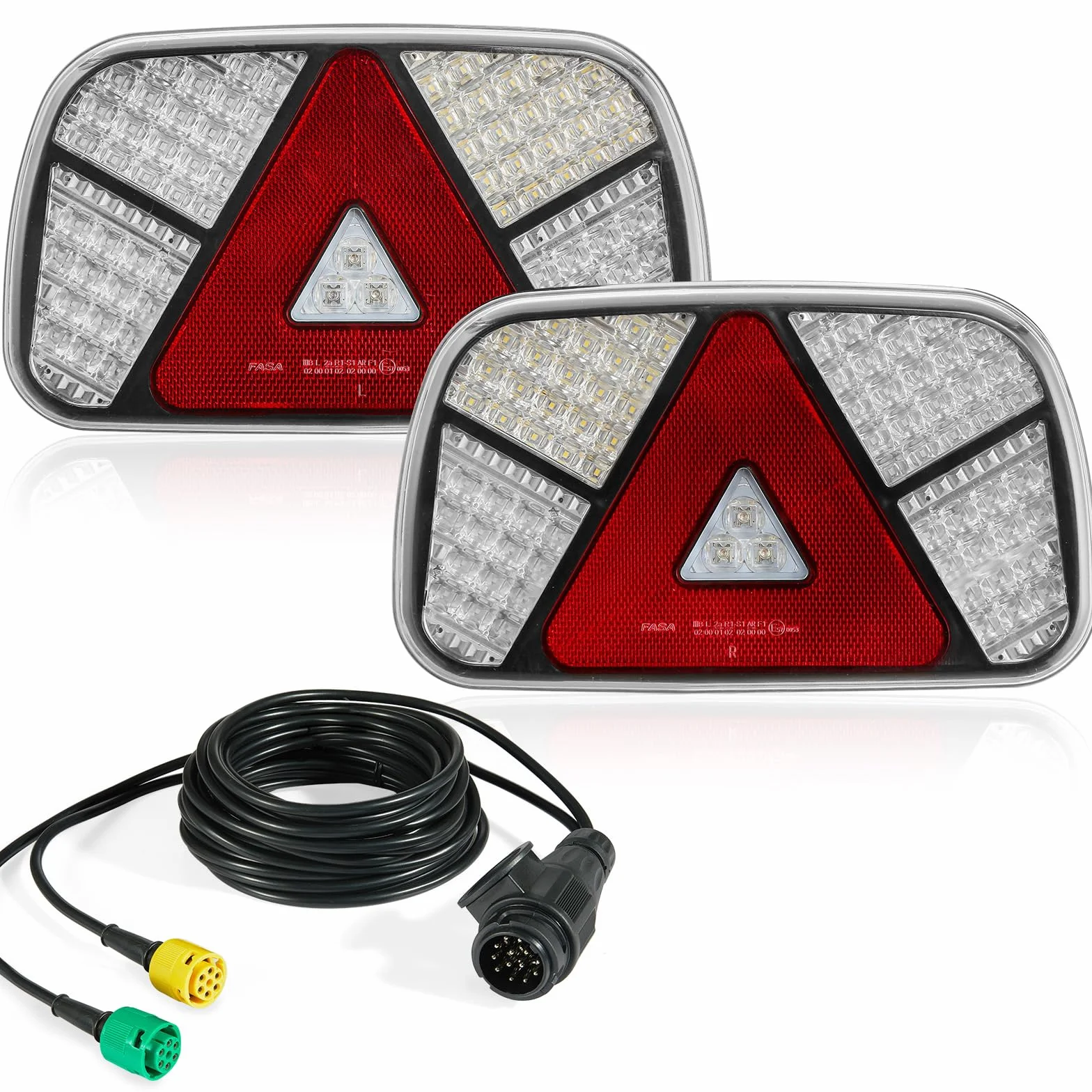 Zestaw tylnych pilotów Przyczepa LED 13 Pinów, 12V, kabel 5 m, wtyczka 13 pinów, złącze 6 pinów
