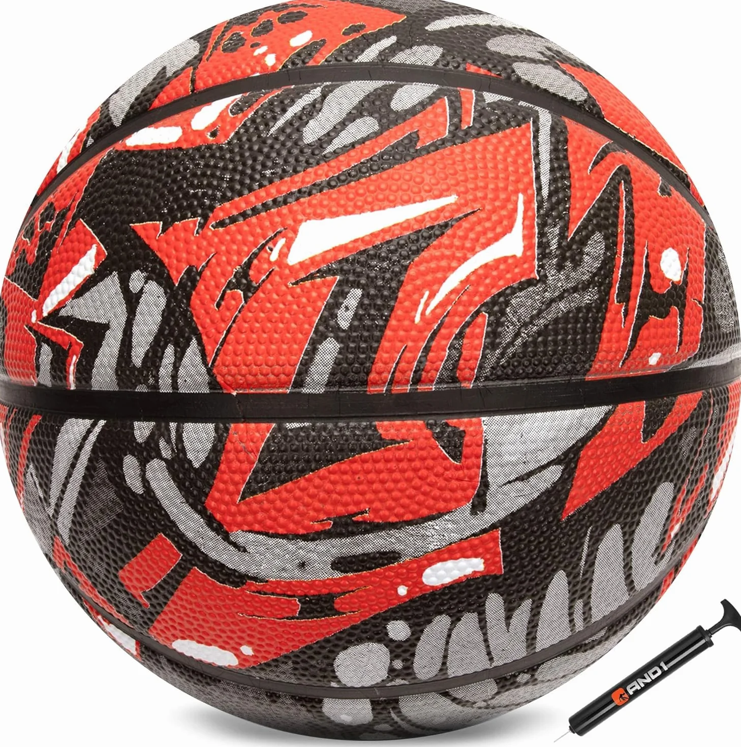 AND1 Supreme Grip Basketball Size 7 Rubber Deep Channel Indoor Outdoor