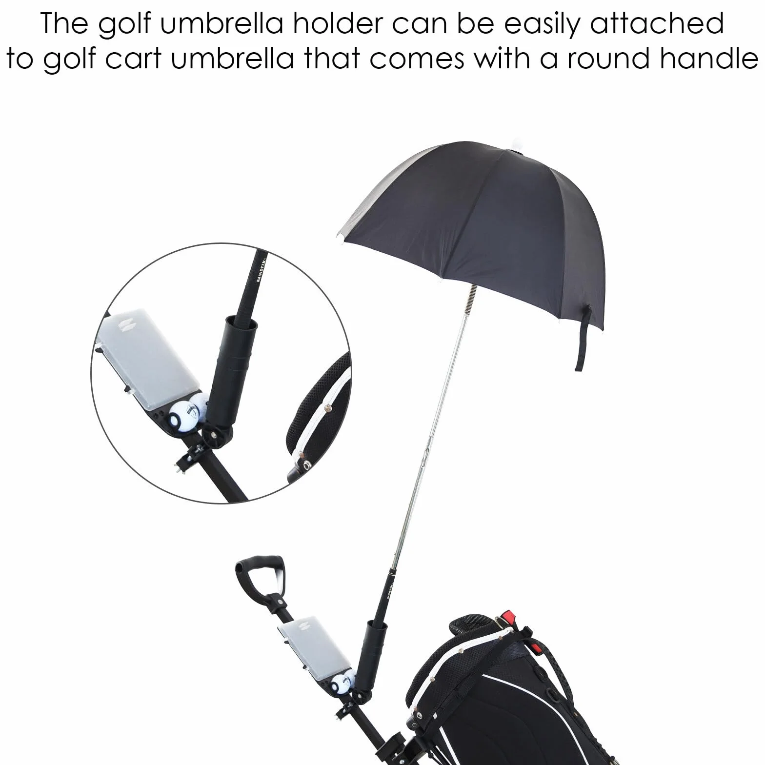 Stojak na parasol regulowany uchwyt na wózek golfowy klips mocowanie
