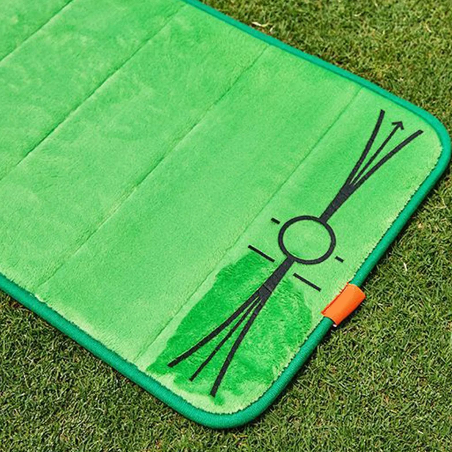 Golf Divot Mat Swing Training Set 19.69x13.78in Turf Hitting Pad Visual Feedback Portable Non-Slip