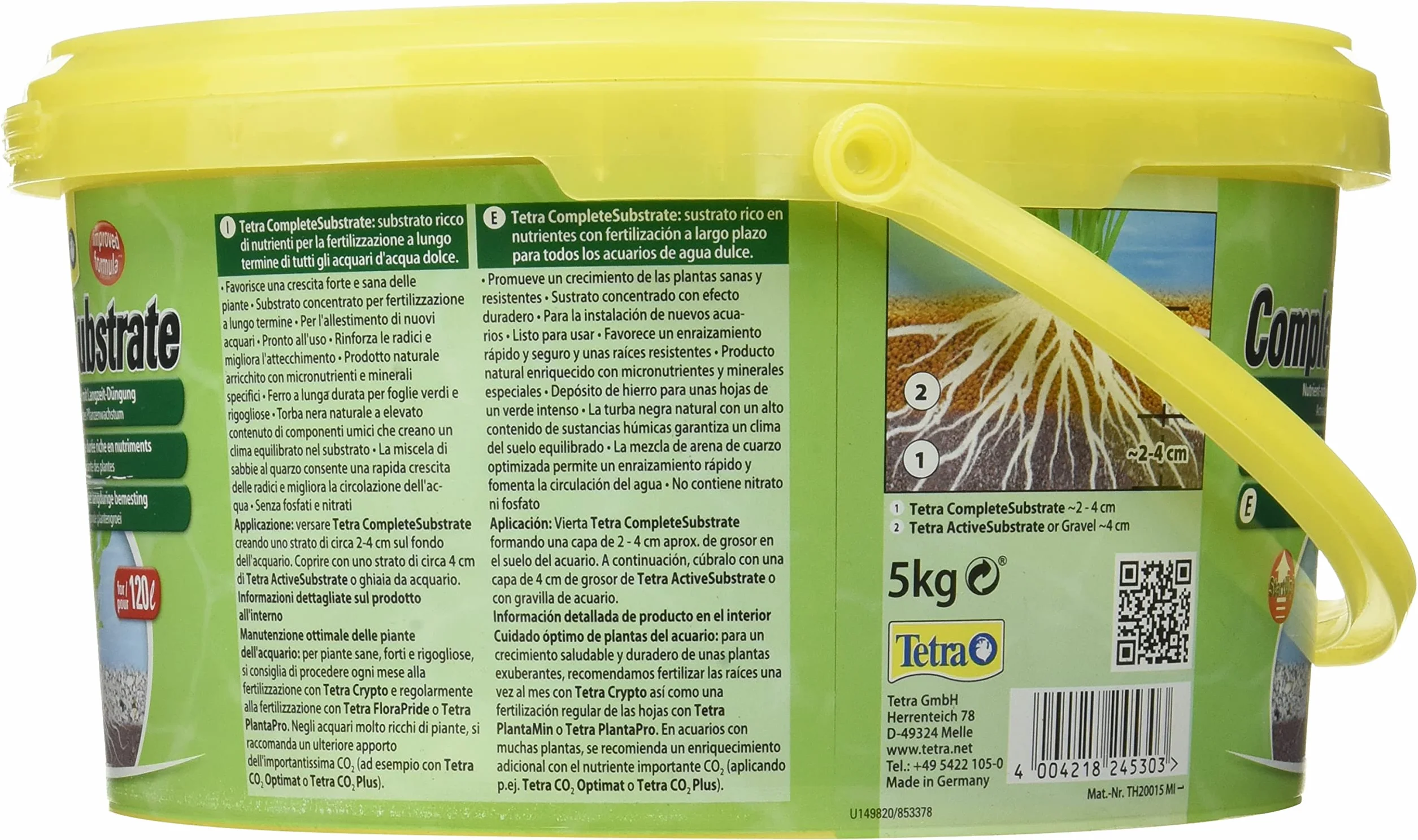 Tetra T245303 Kompletne Podłoże Aktywuje Silny i Zdrowy Wzrost Roślin w Akwarium, 5 kg