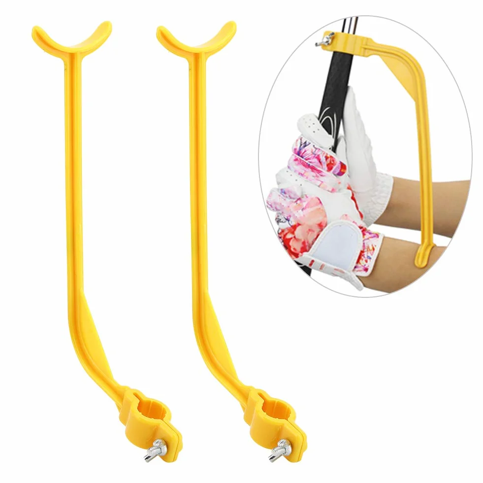 Golf Swing Trainer Golf Swing Trainer Alignment Training Aid, zestaw 2 szt., narzędzia do ćwiczeń korekcji postawy nadgarstka, żółty