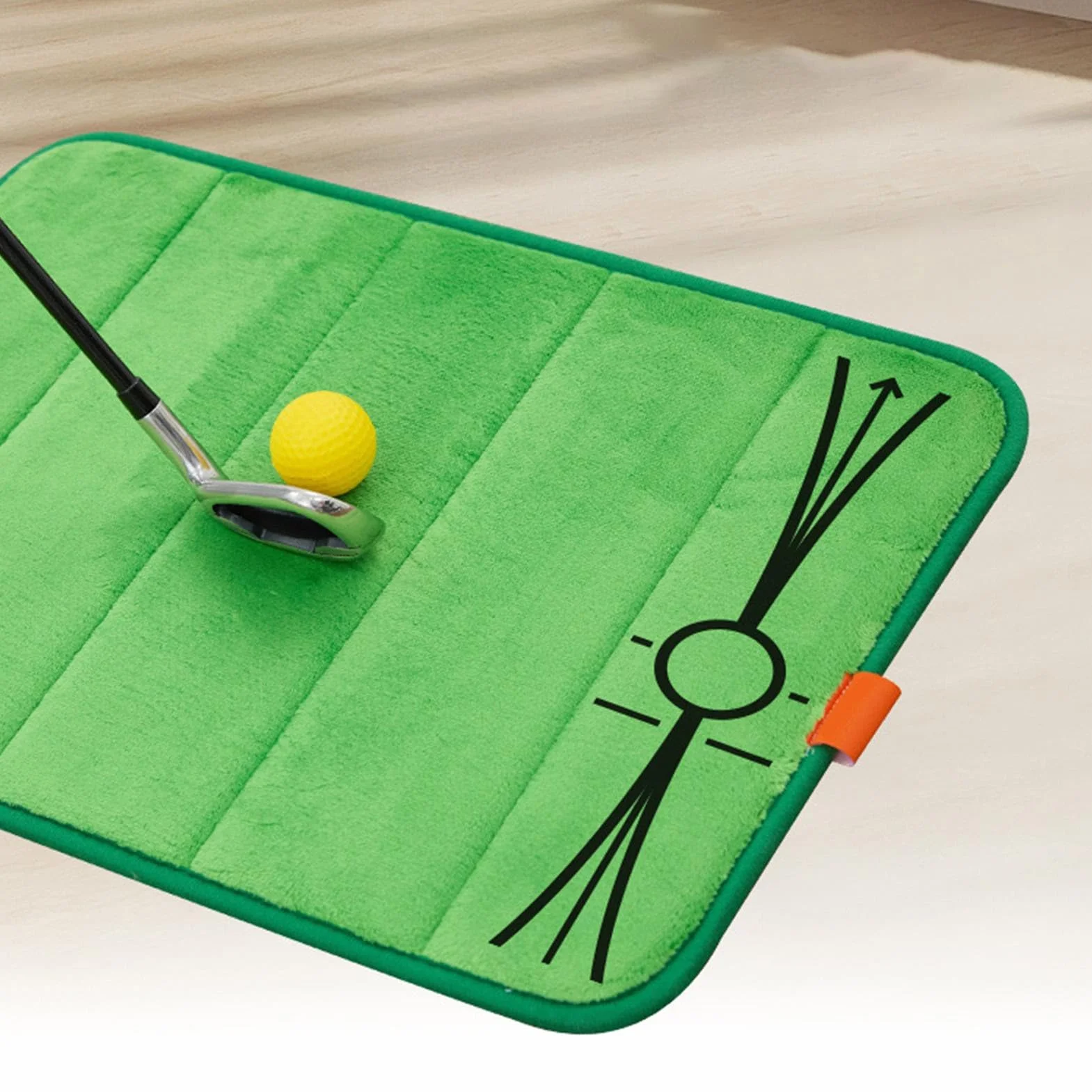 Golf Divot Mat Swing Training Set 19.69x13.78in Turf Hitting Pad Visual Feedback Portable Non-Slip